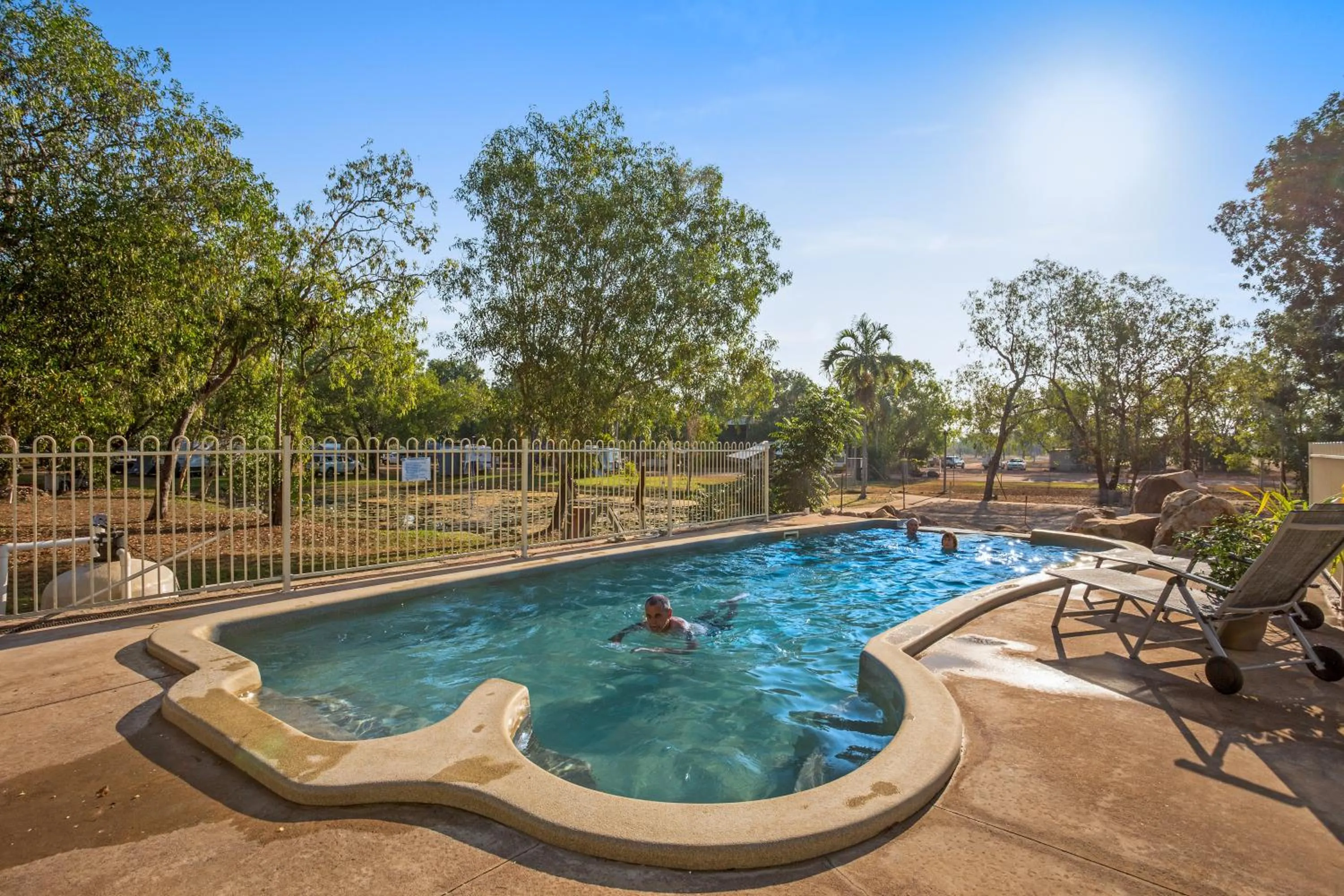 Pool view in AAOK Lakes Resort and Caravan Park