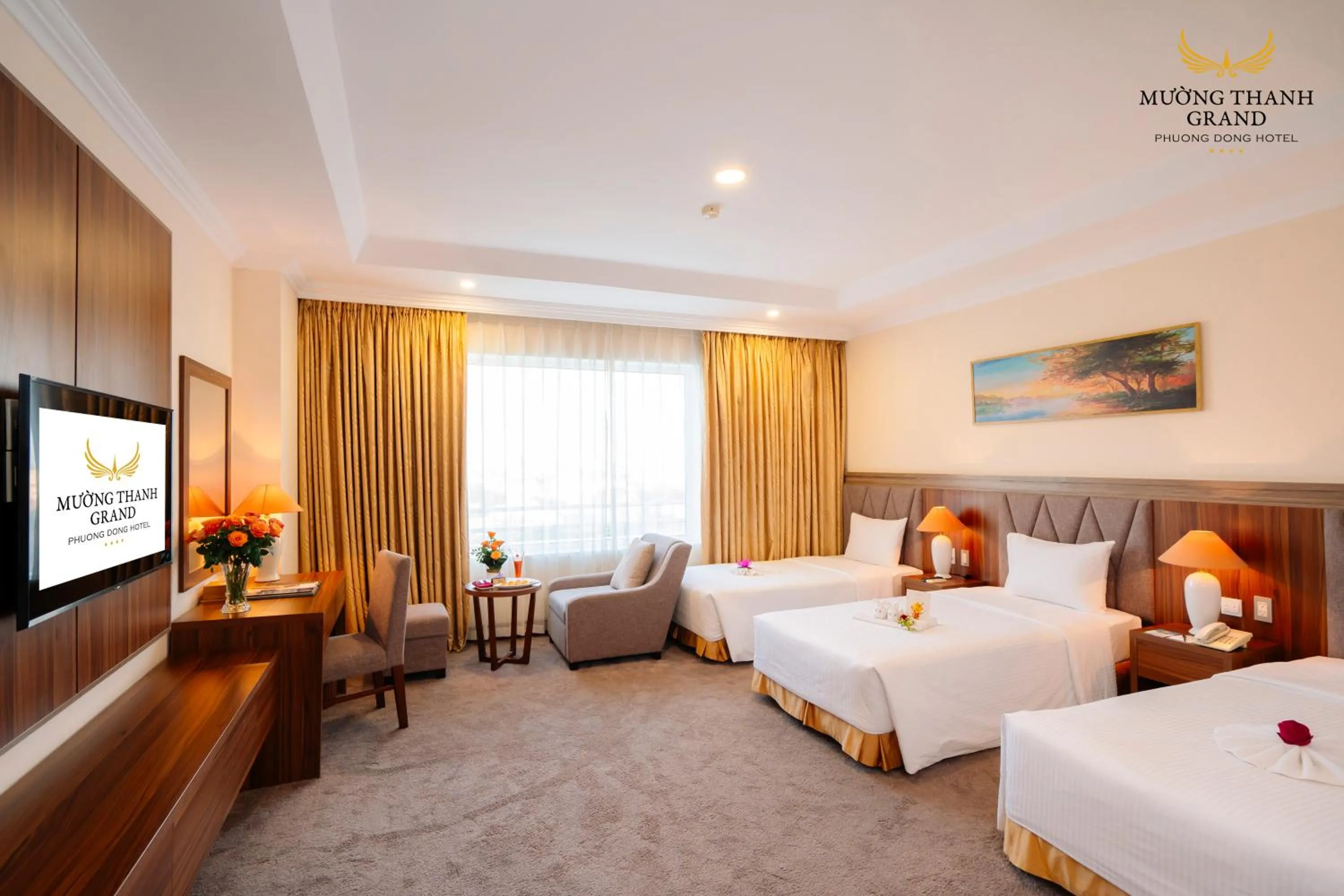 Bed in Muong Thanh Grand Phuong Dong