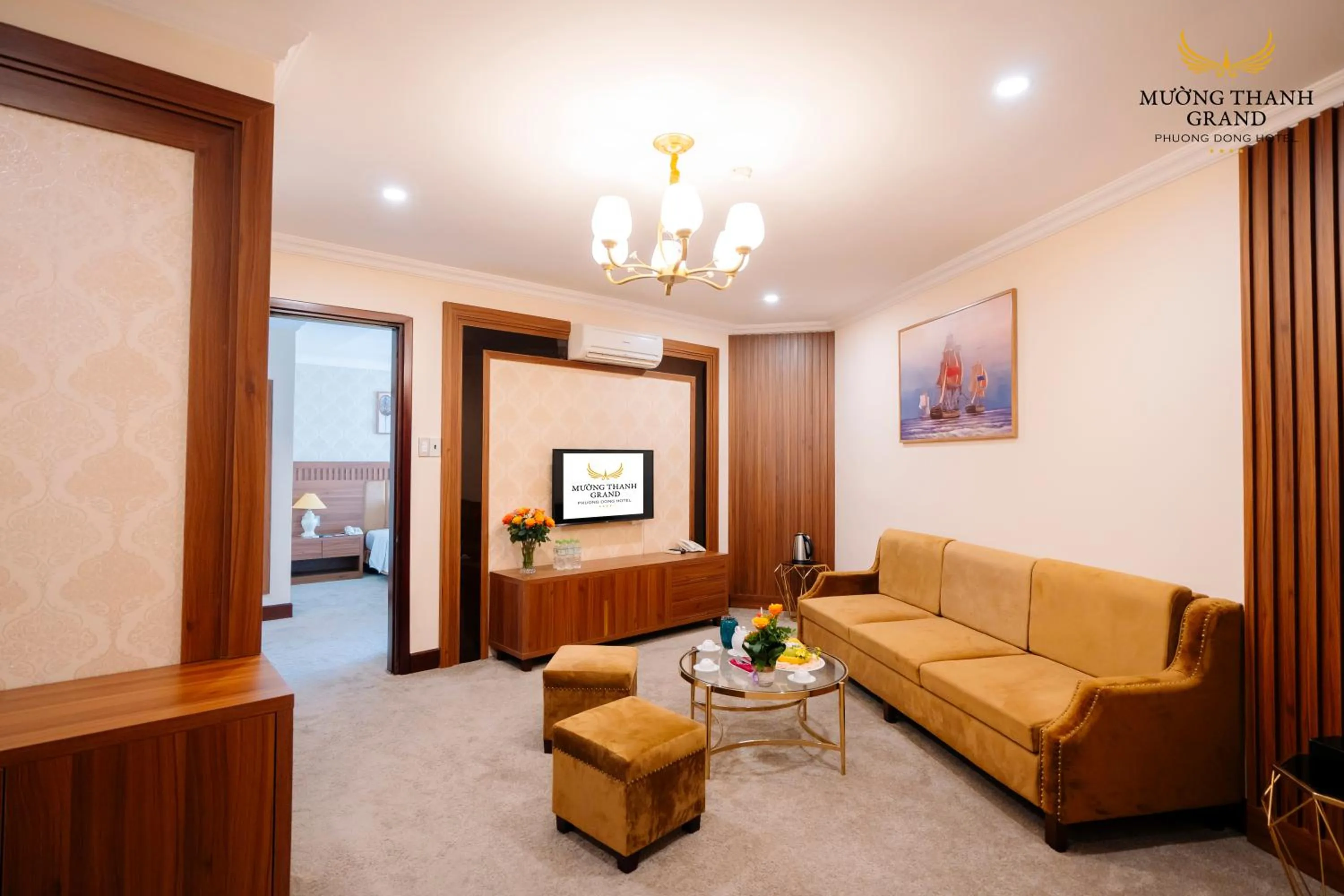 Living room in Muong Thanh Grand Phuong Dong