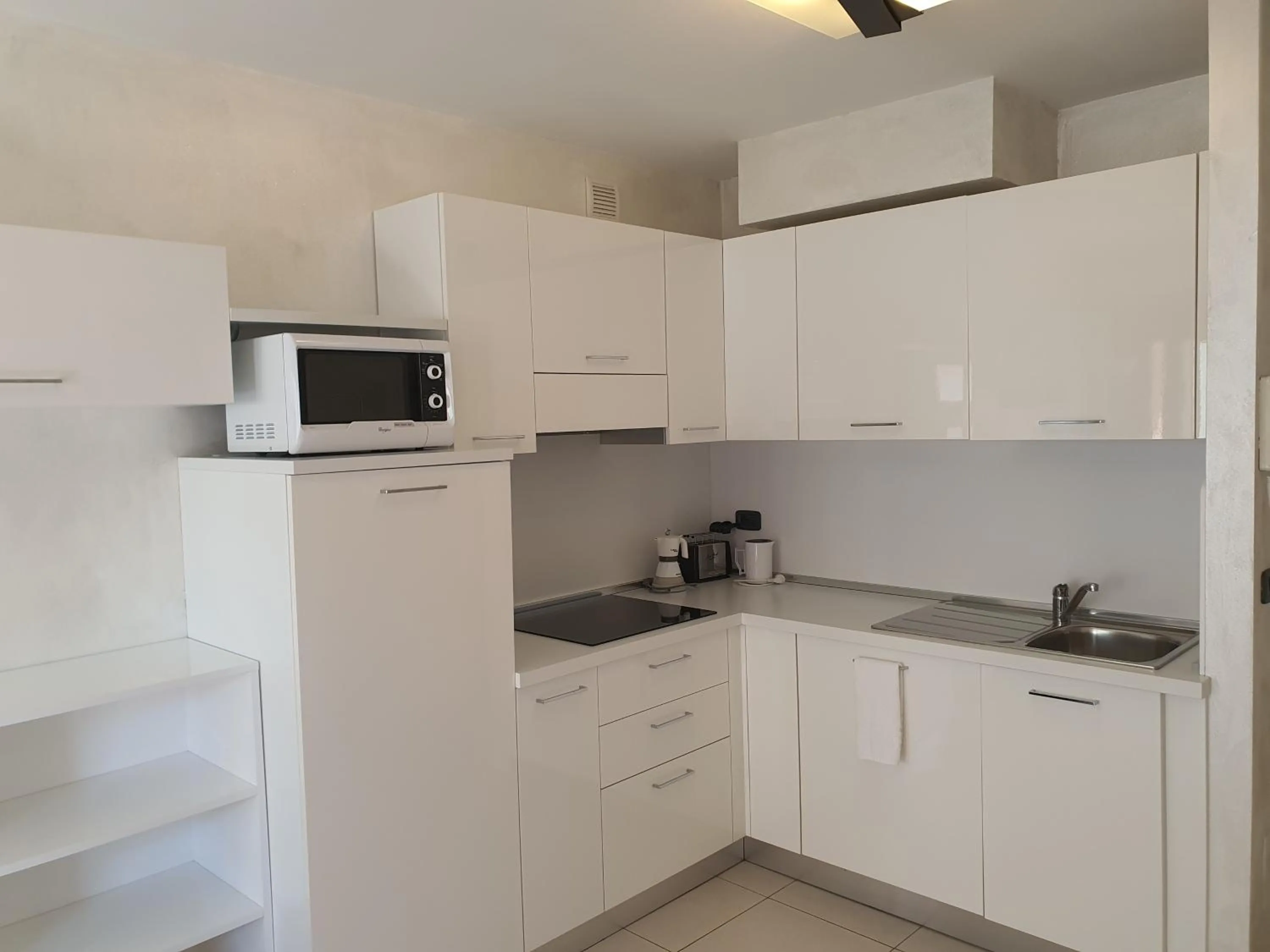 Kitchen or kitchenette in Aparthotel Capitol