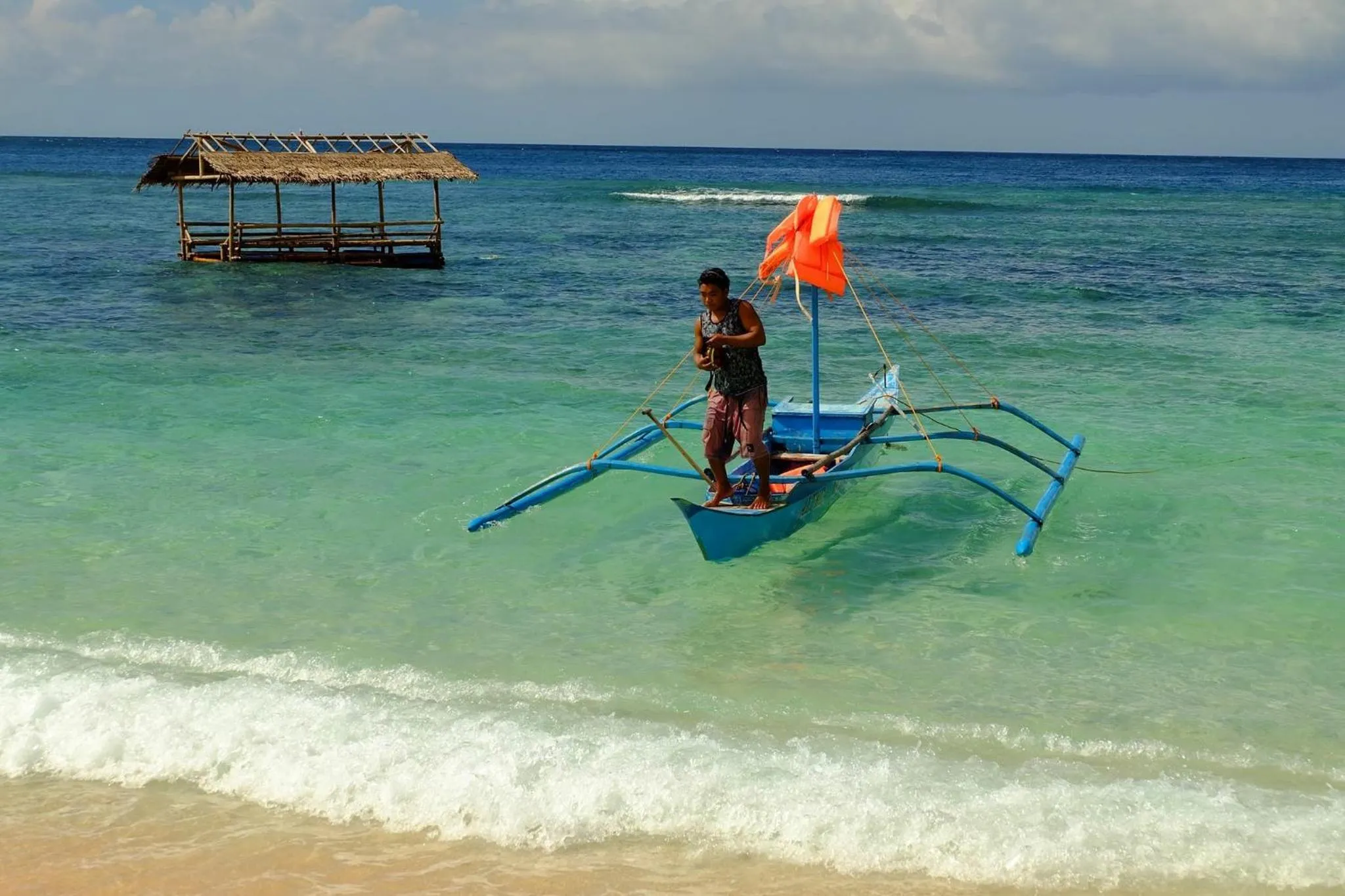 Beach in White Beach Front and Cottages