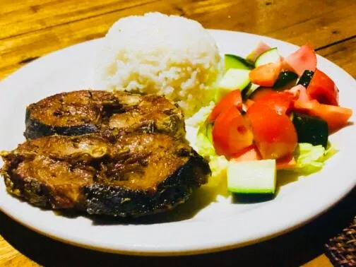 Food in White Beach Front and Cottages