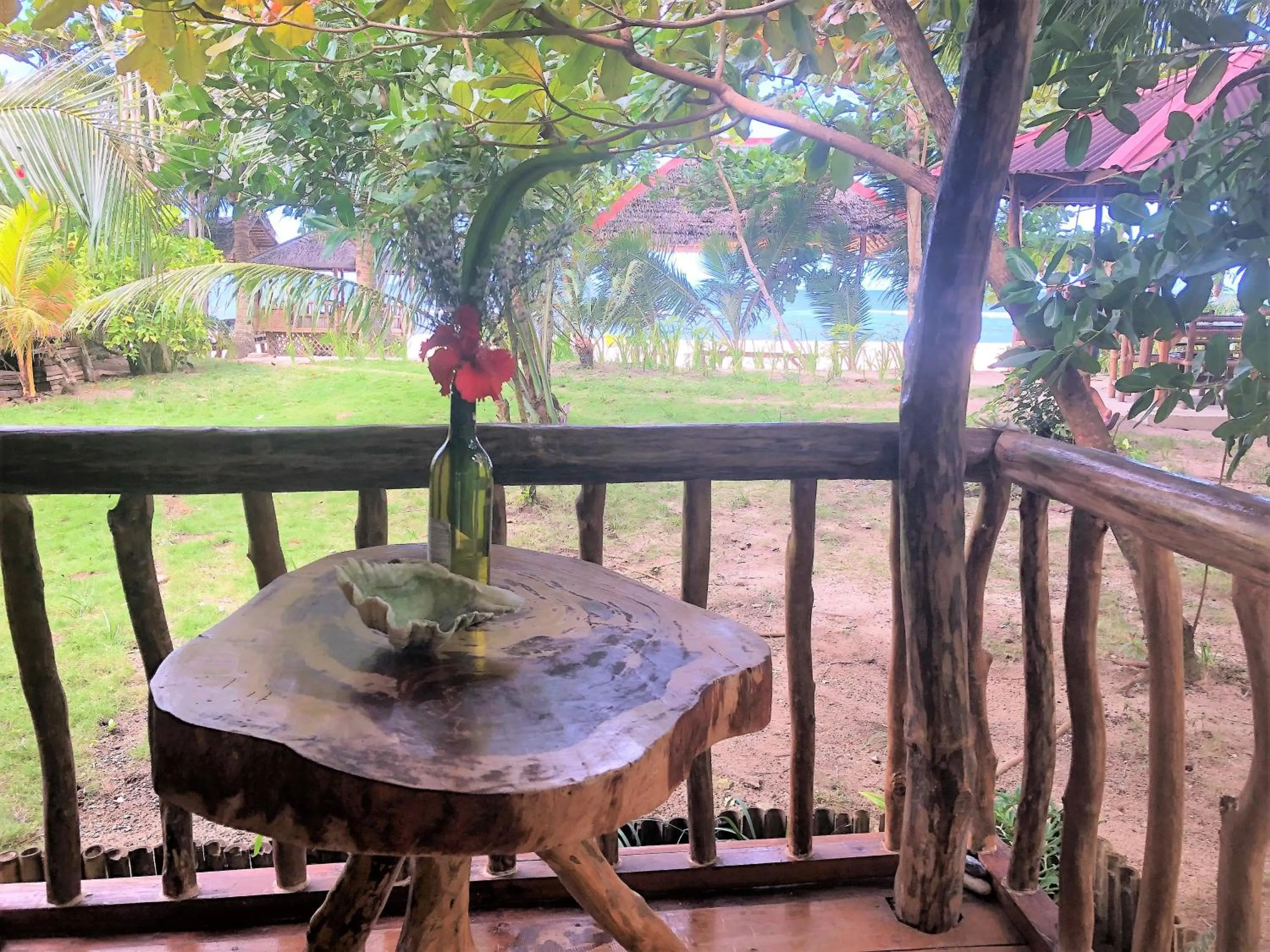 Balcony/Terrace in White Beach Front and Cottages