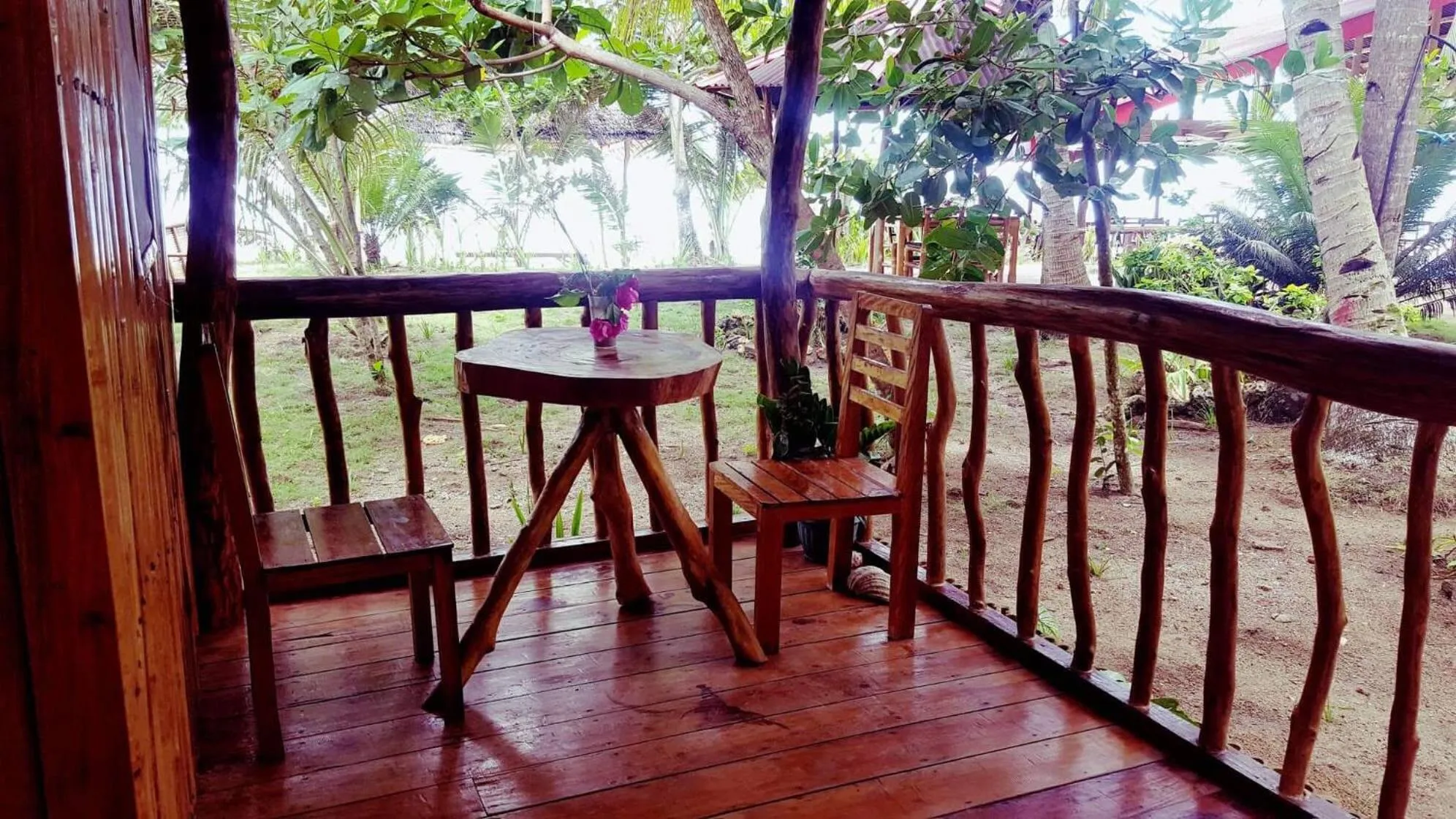 Balcony/Terrace in White Beach Front and Cottages