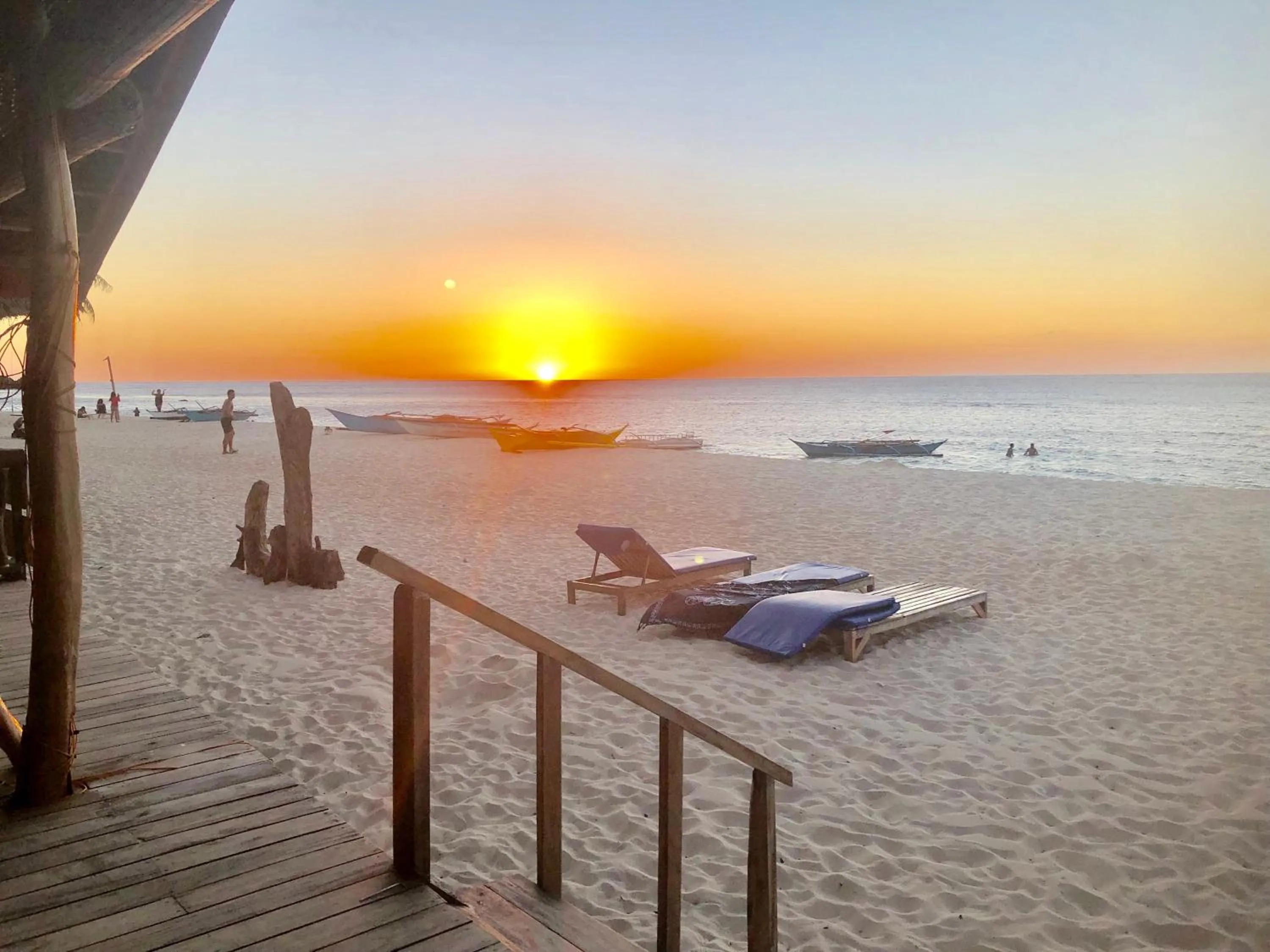 Beach in White Beach Front and Cottages
