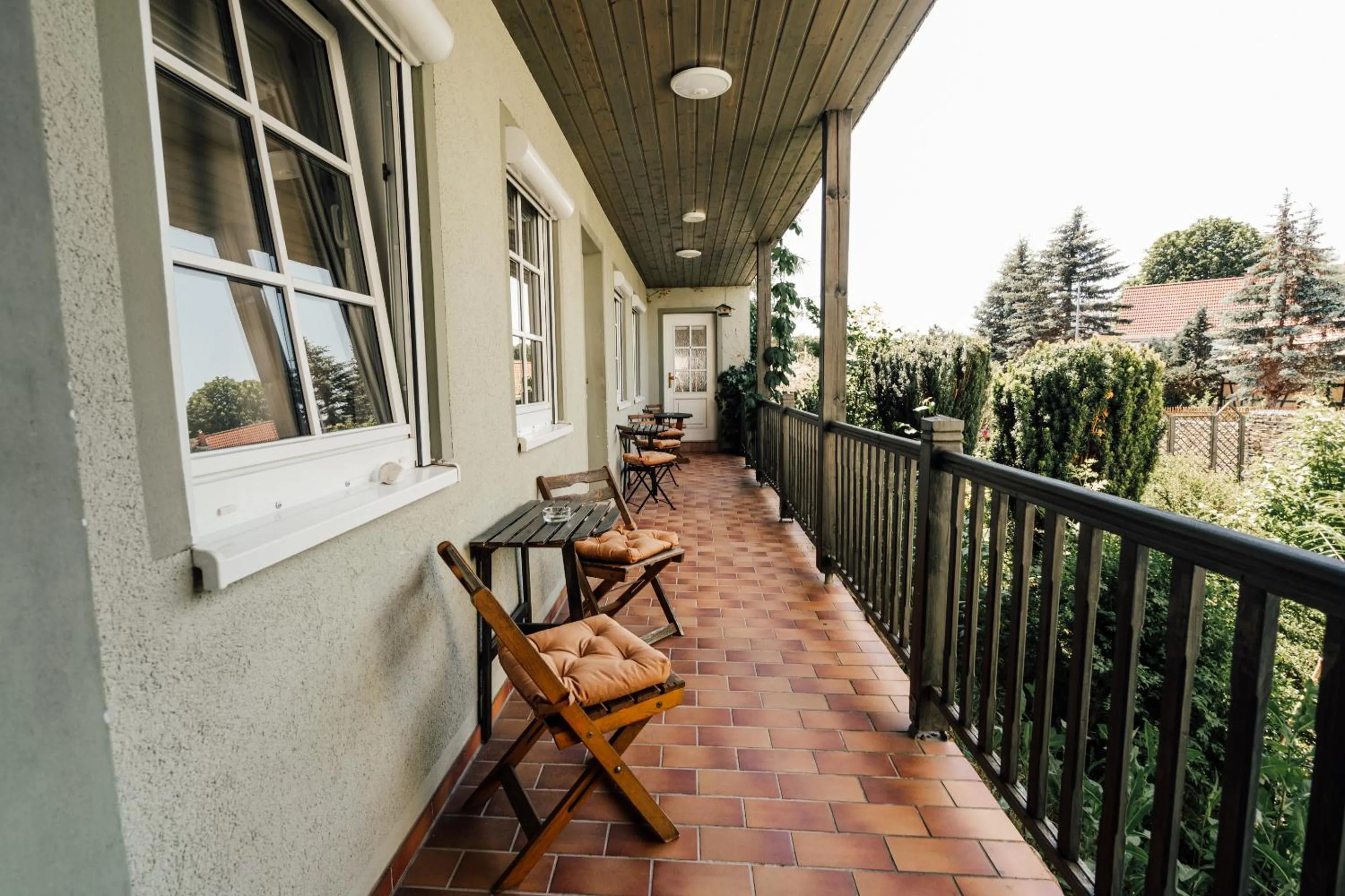 Balcony/Terrace in Landhauspension Rank