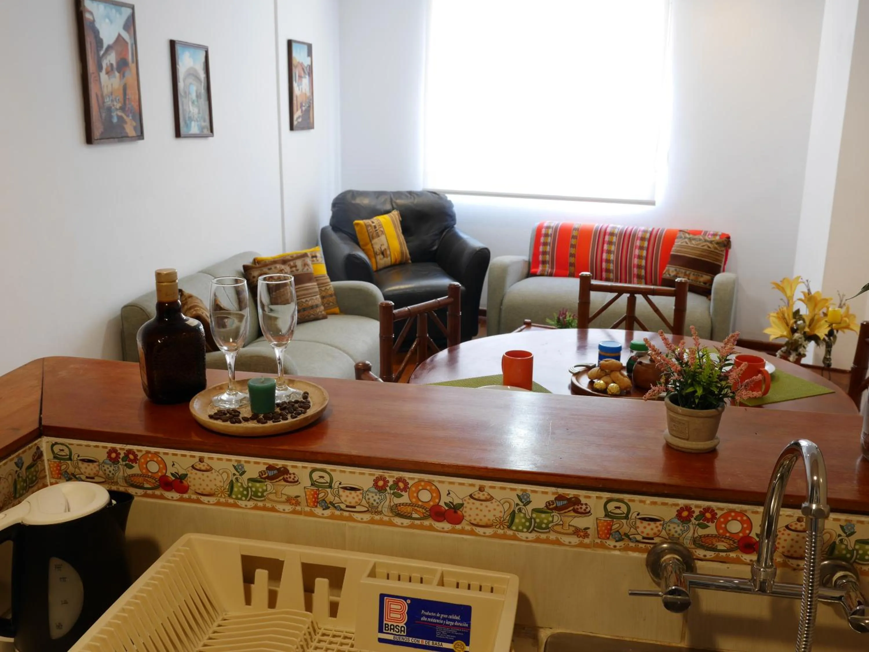 Seating area in Suite Service Apart Hotel