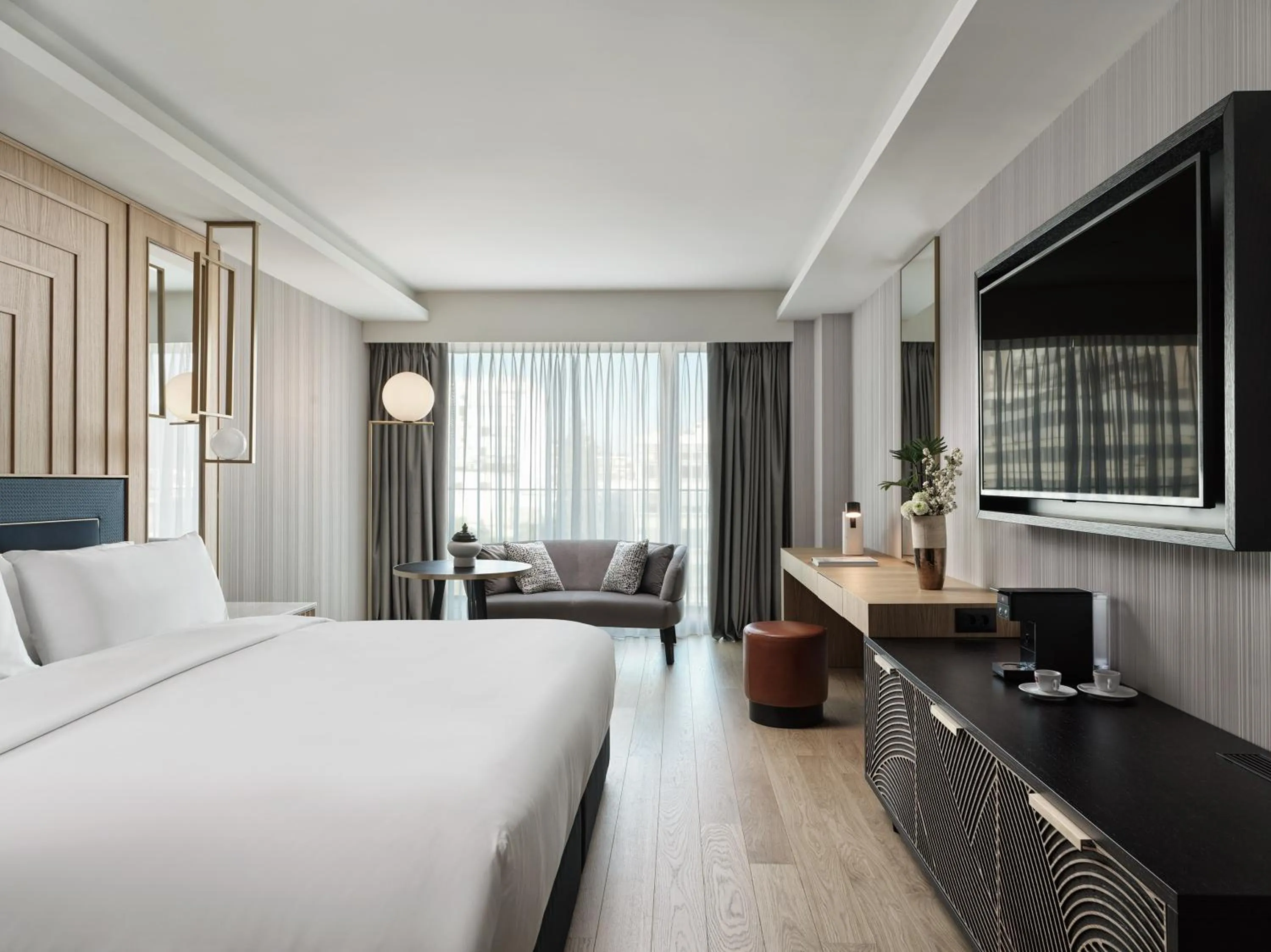 Bed in Grand Hyatt Athens