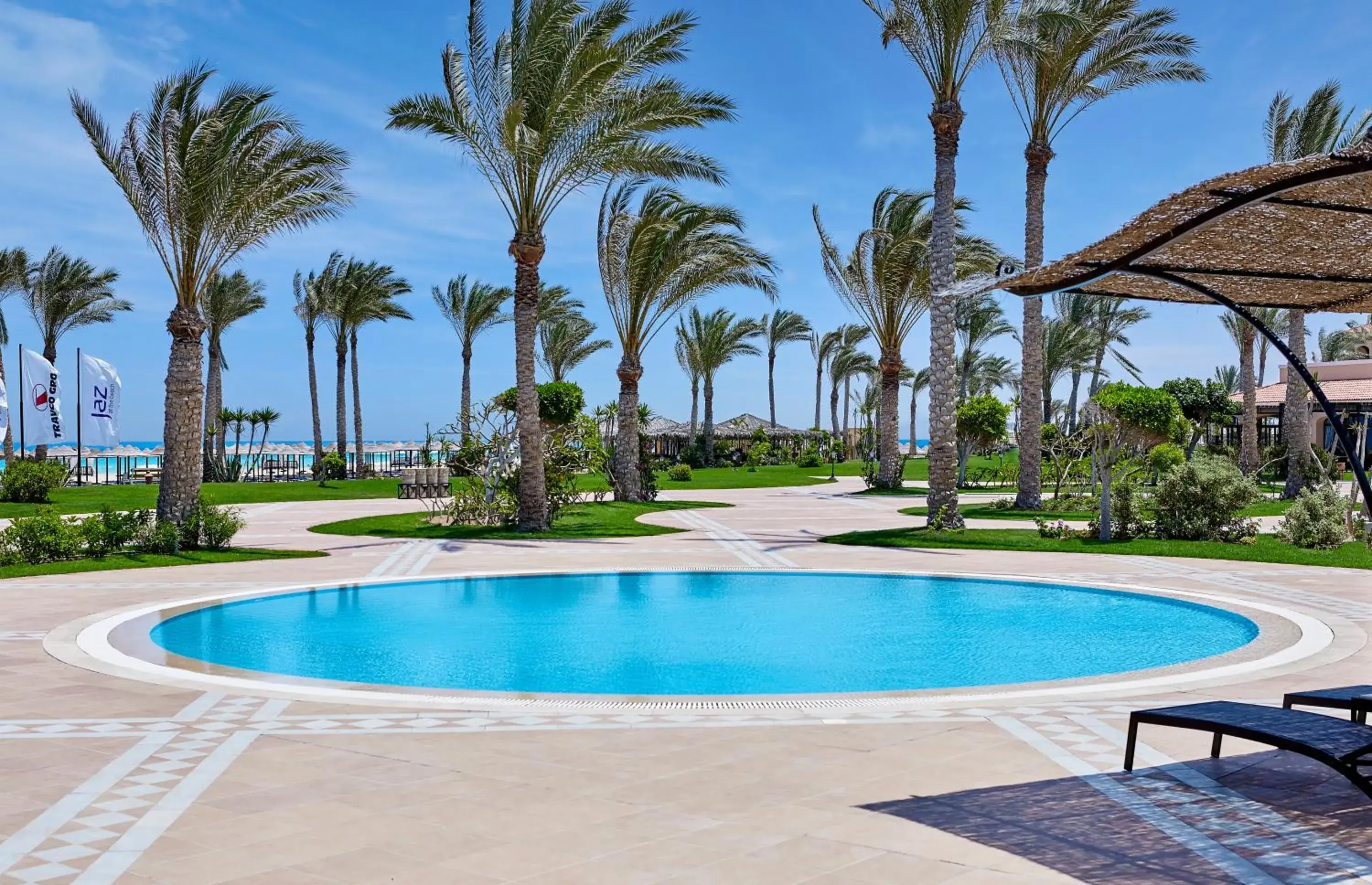 Swimming pool in JAZ Almaza Beach Resort, Almaza Bay Swimming pool in JAZ Almaza Beach Resort, Almaza Bay