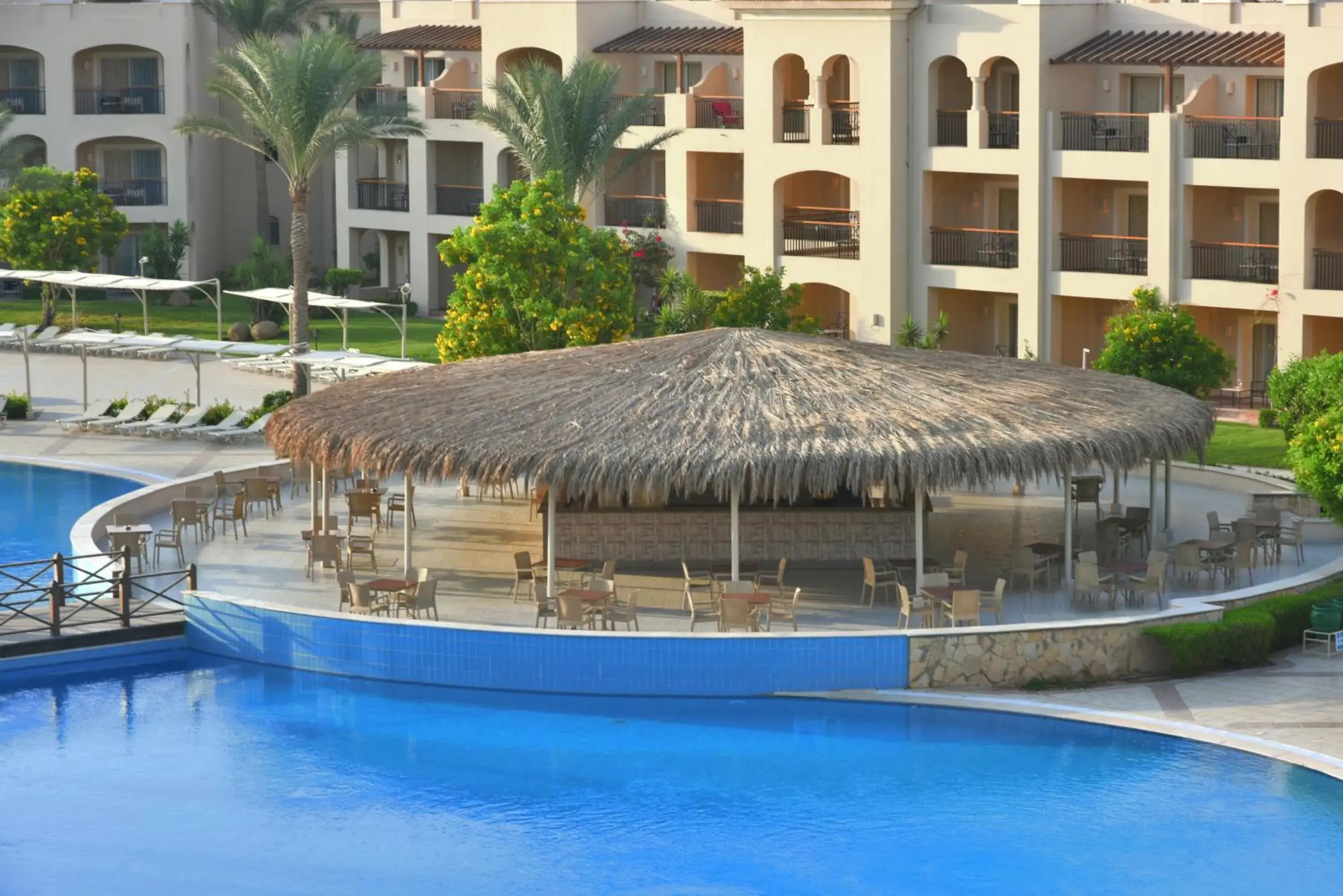 Pool view in JAZ Mirabel Resort Pool view in JAZ Mirabel Resort
