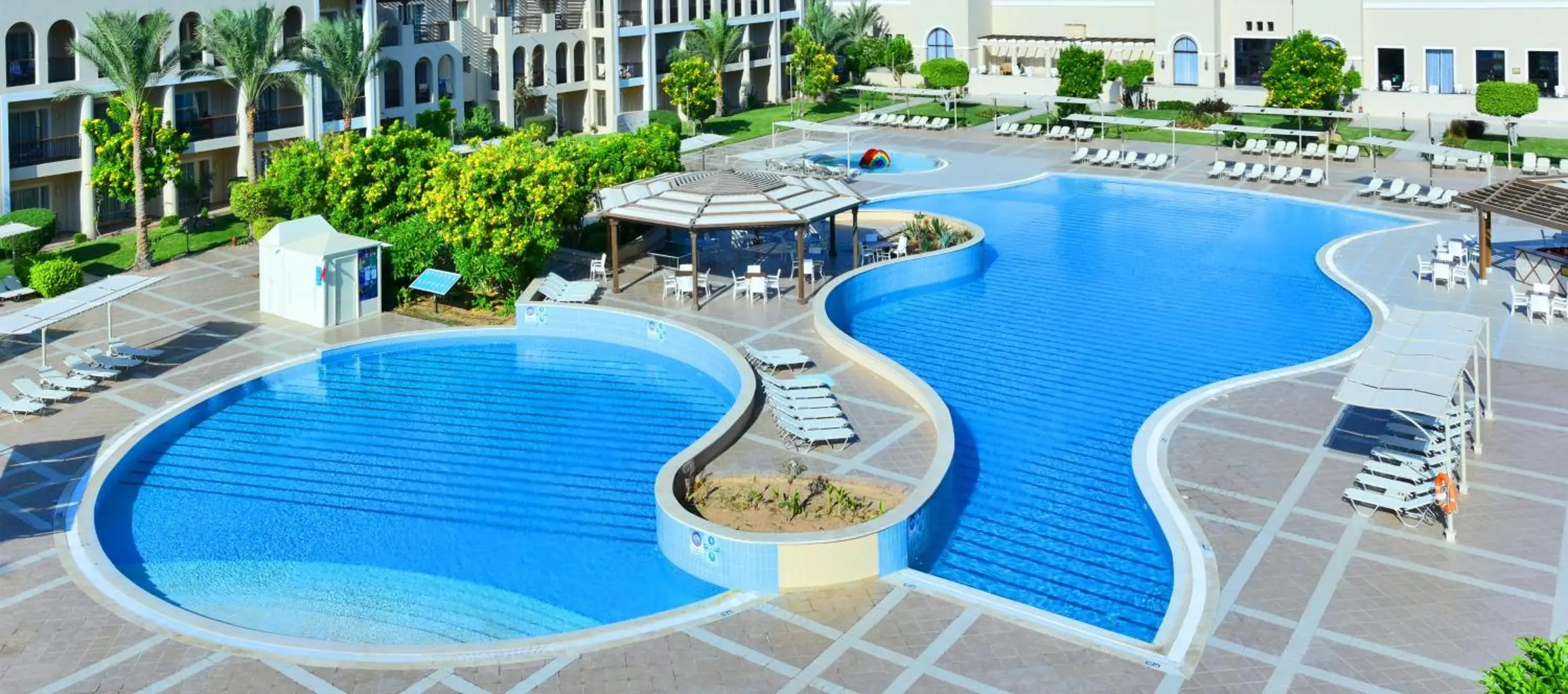 Pool view in JAZ Mirabel Resort Pool view in JAZ Mirabel Resort