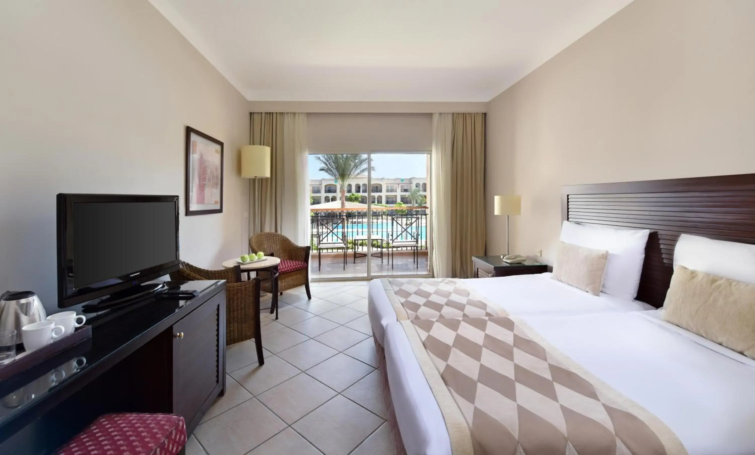 TV and multimedia, Bed in JAZ Mirabel Resort TV and multimedia, Bed in JAZ Mirabel Resort