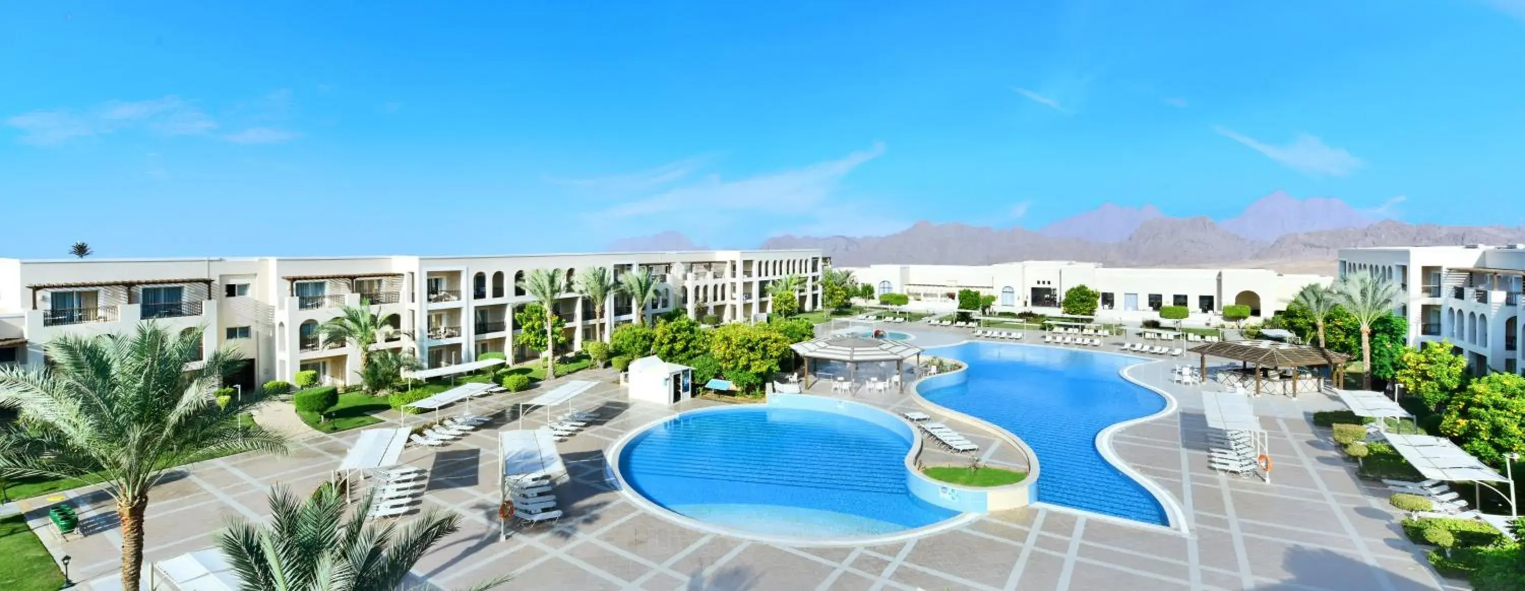Pool view in JAZ Mirabel Resort Pool view in JAZ Mirabel Resort