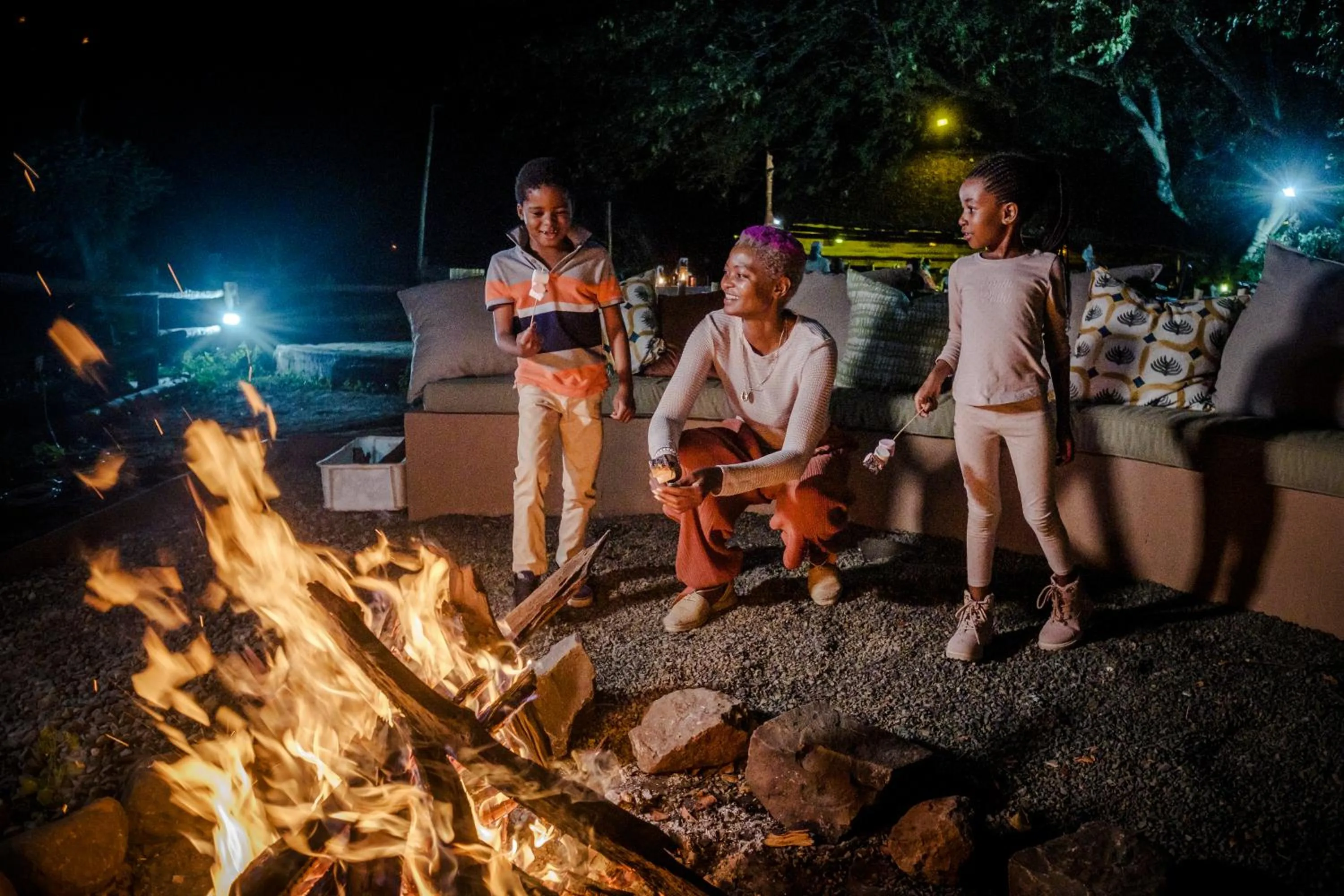 People in Chobe Marina Lodge