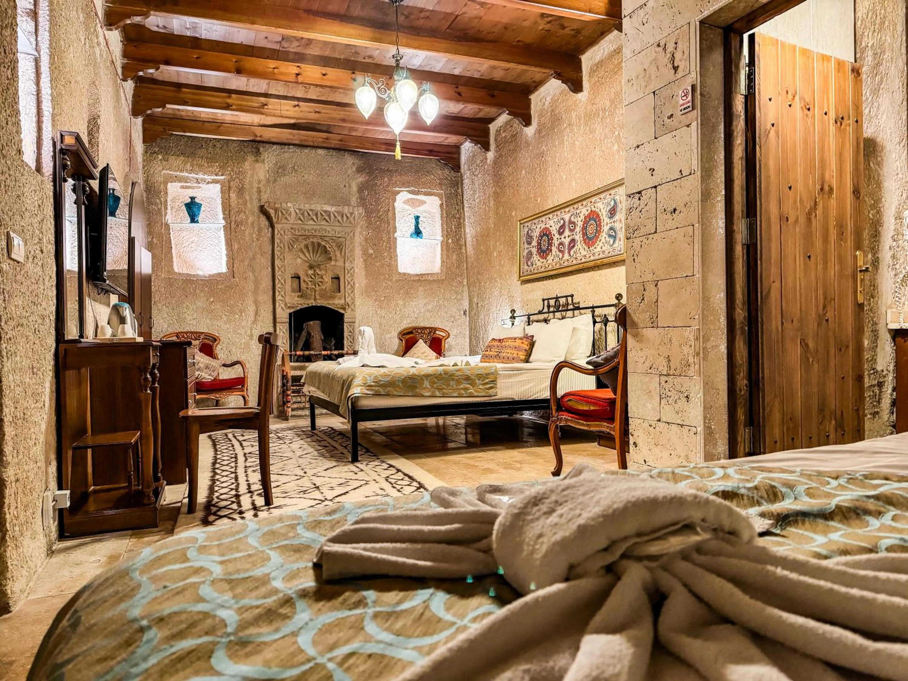 Bed in Nomads Cave Hotel & Rooftop