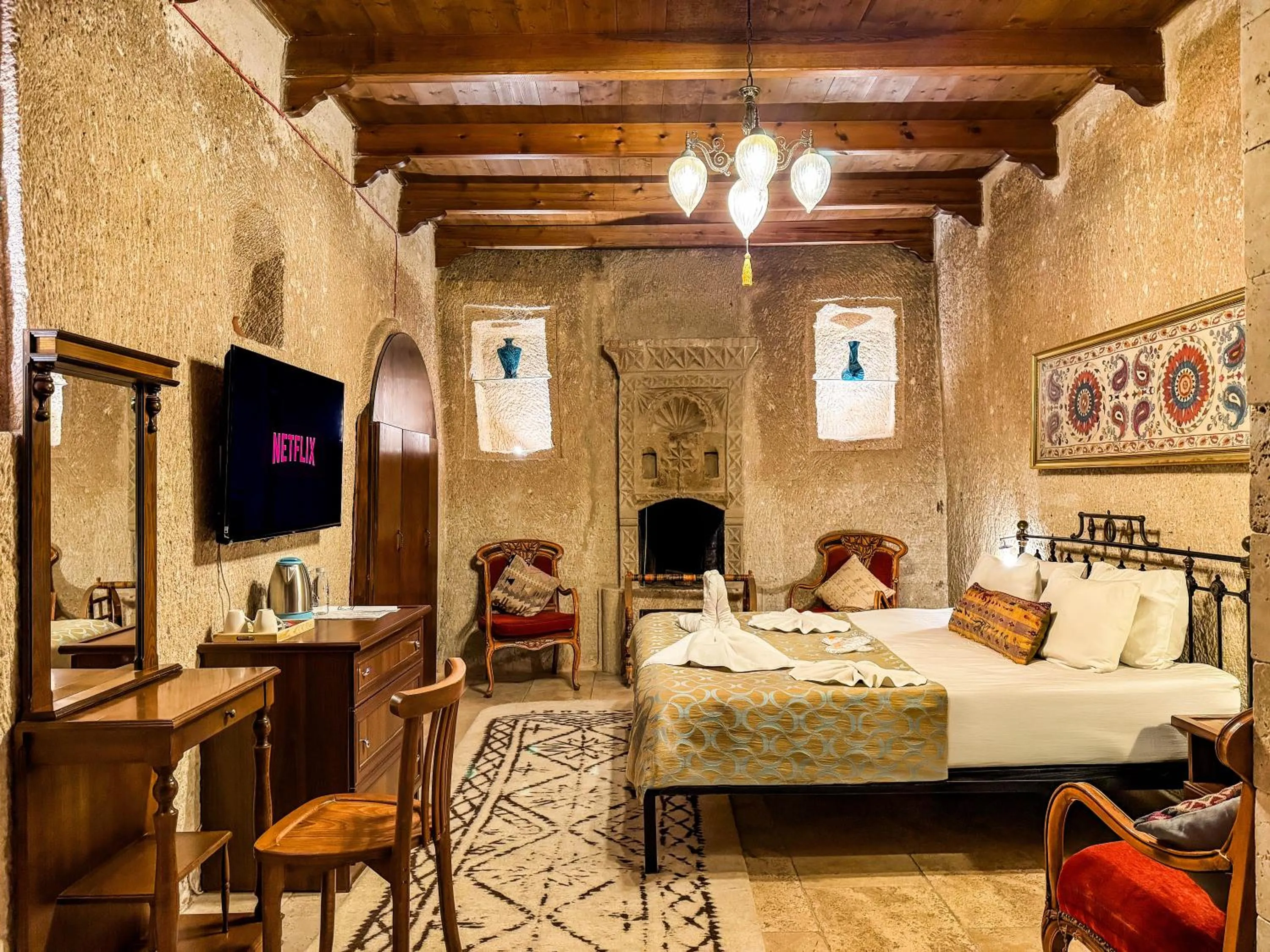 Bed in Nomads Cave Hotel & Rooftop