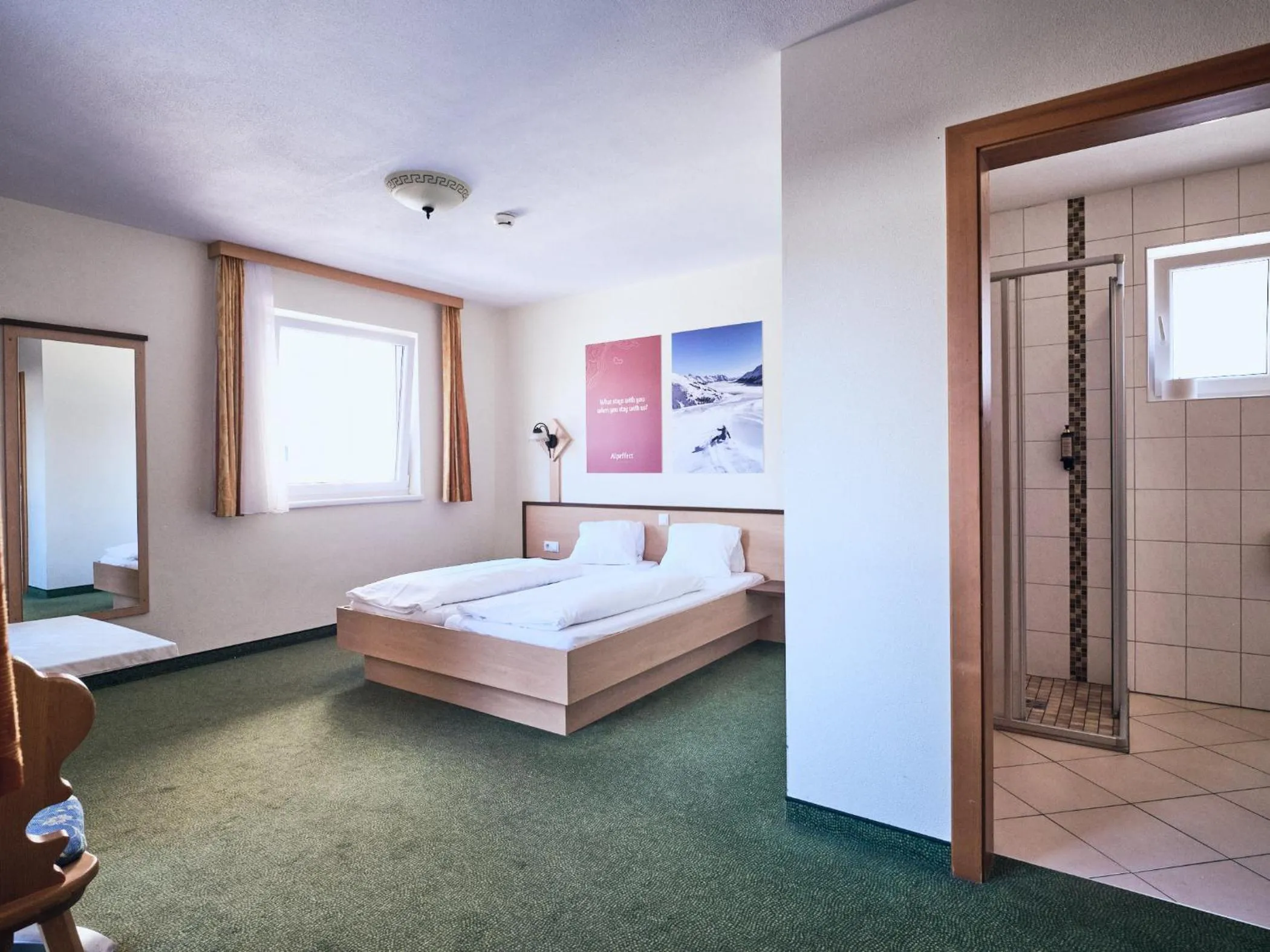 Shower, Bed in Hotel Kirchboden by Alpeffect Hotels