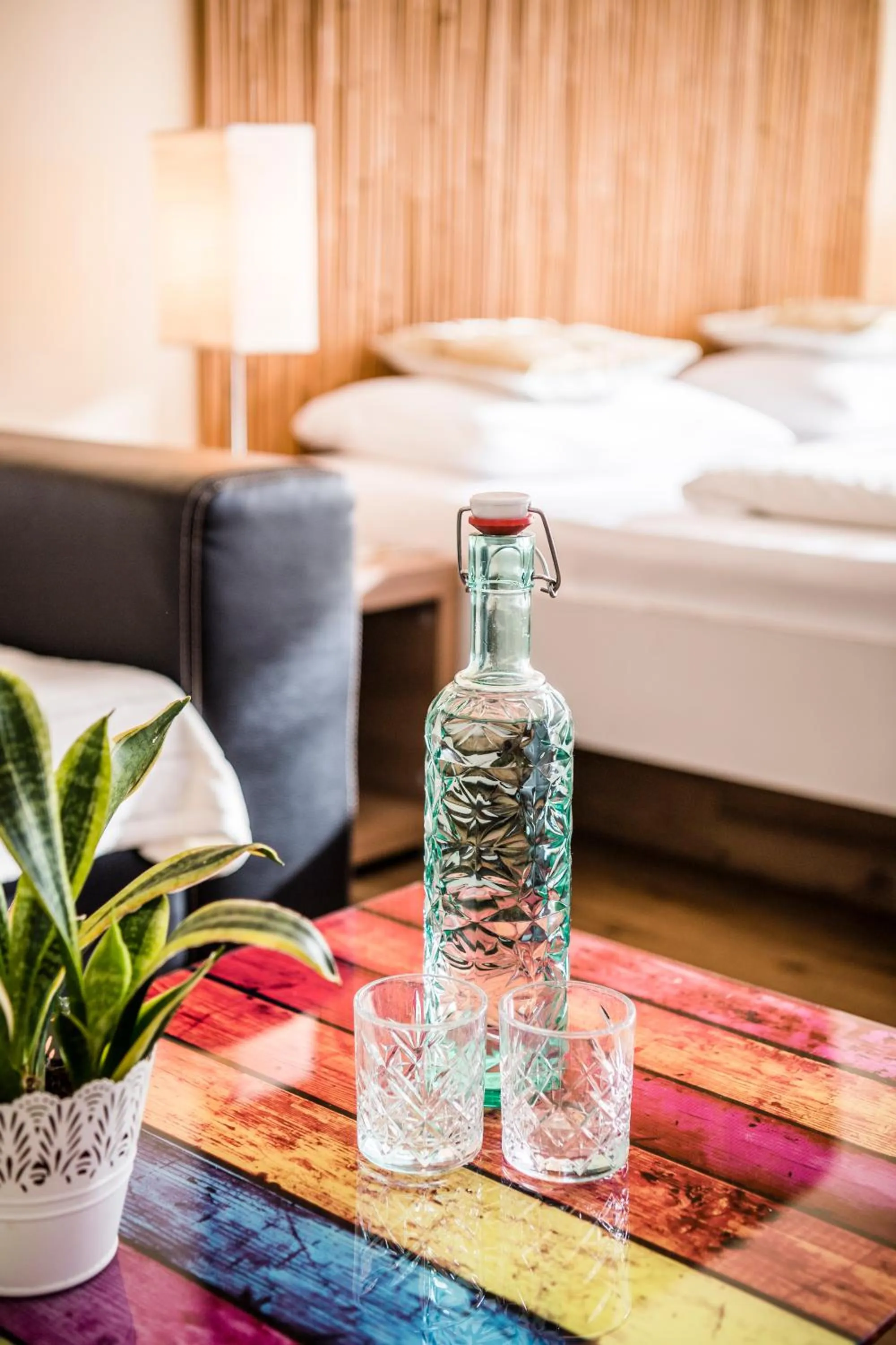 Seating area in Hotel Bamboo