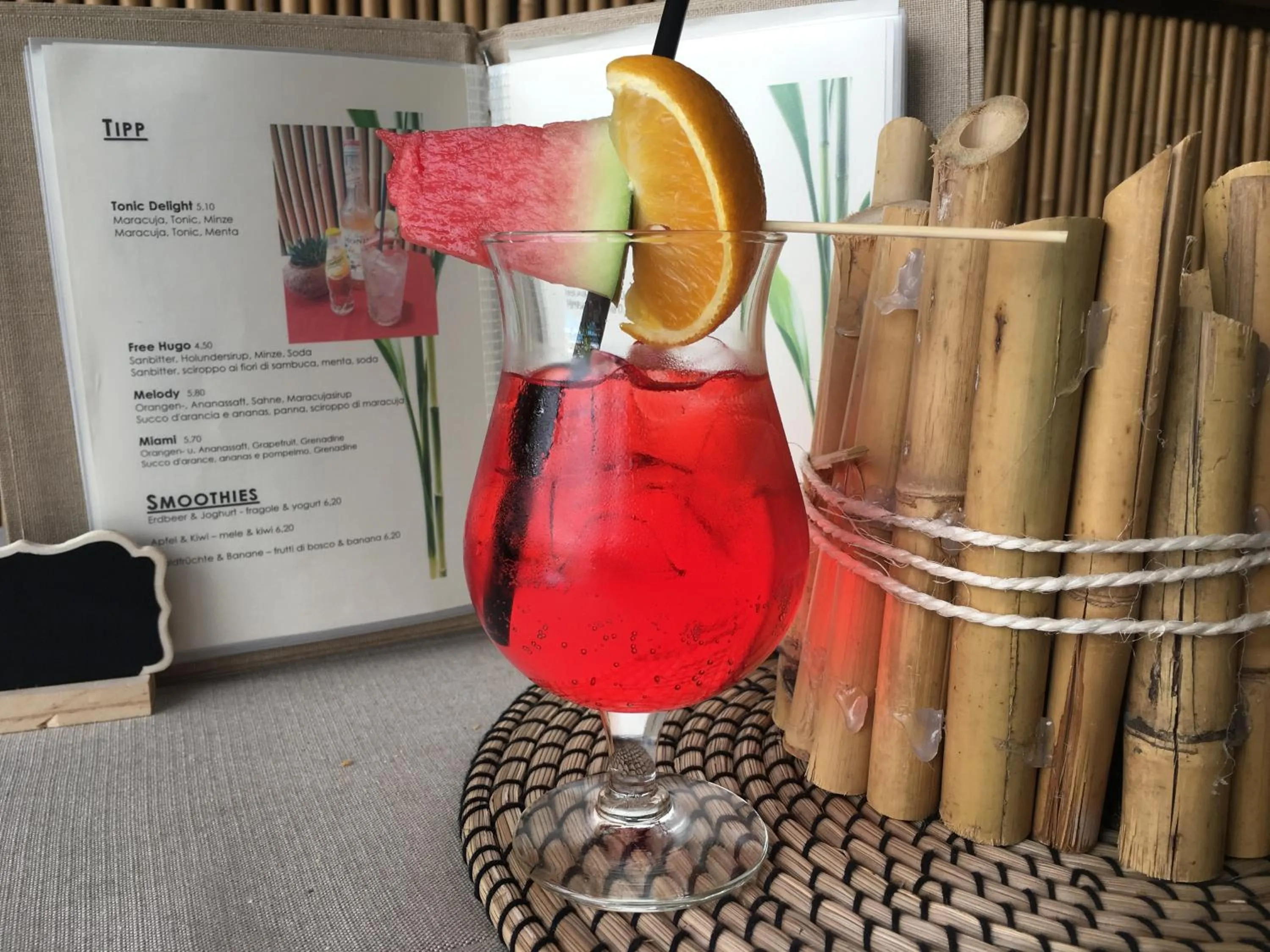 Drinks in Hotel Bamboo