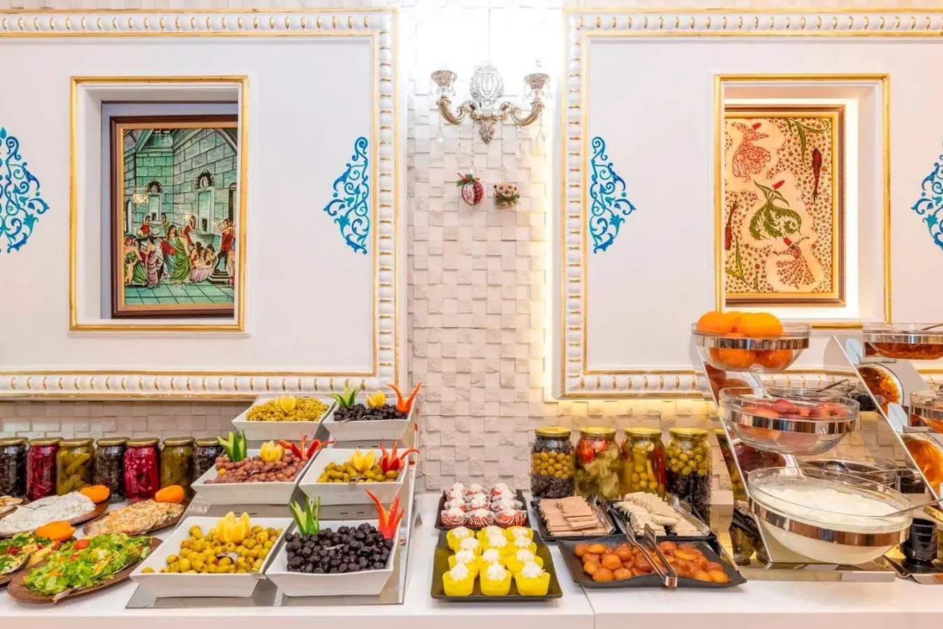 Buffet breakfast in The Byzantium Suites Hotel & Spa Buffet breakfast in The Byzantium Suites Hotel & Spa