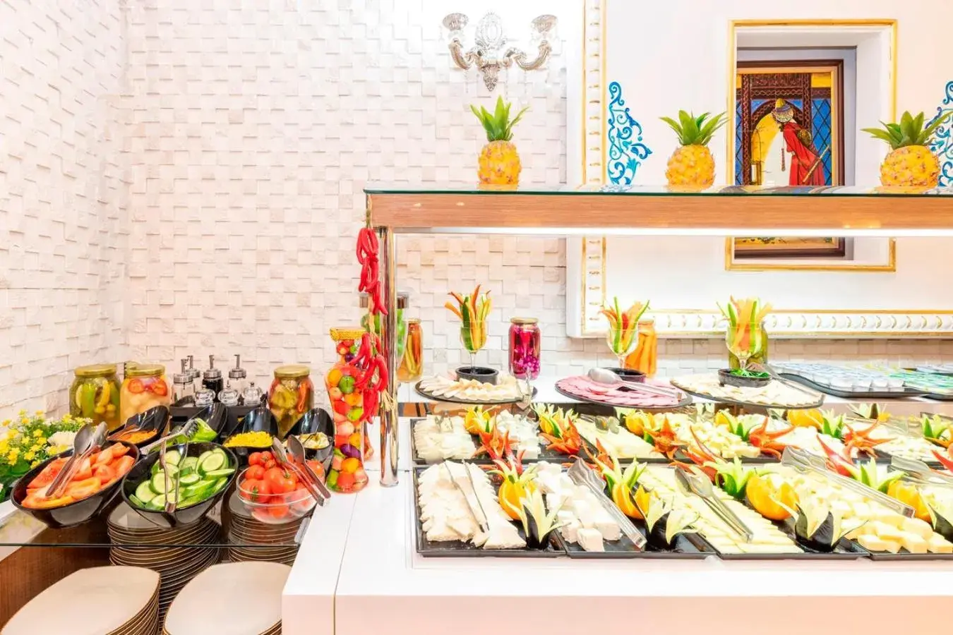 Buffet breakfast in The Byzantium Suites Hotel & Spa Buffet breakfast in The Byzantium Suites Hotel & Spa