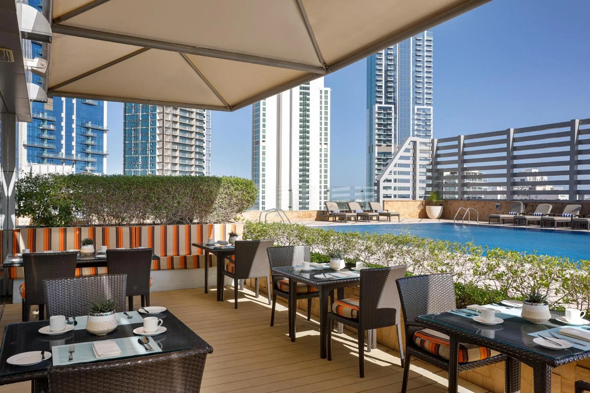 Restaurant/places to eat in La Suite Dubai Hotel & Apartments