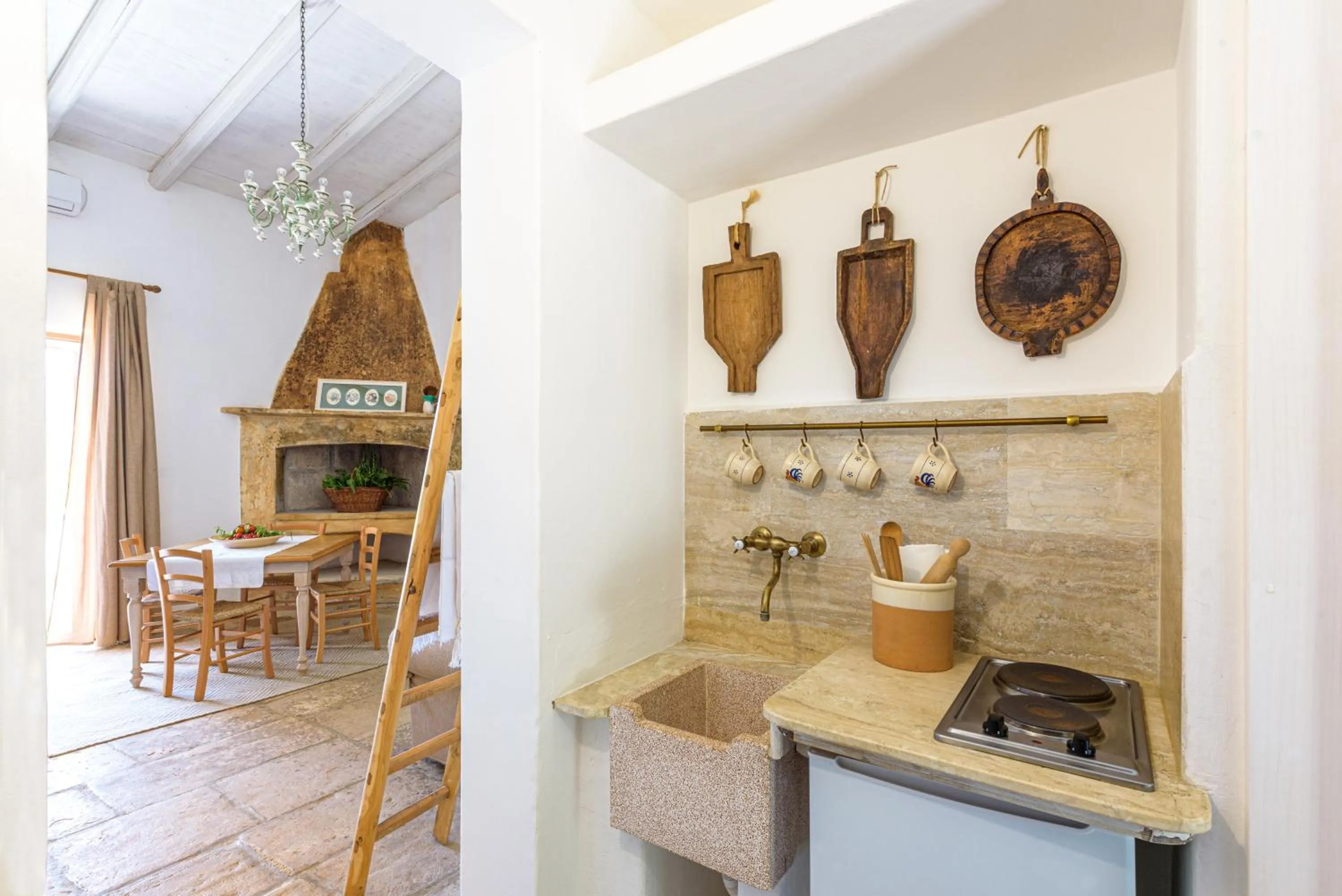 Kitchen or kitchenette in Masseria Caretti Grande