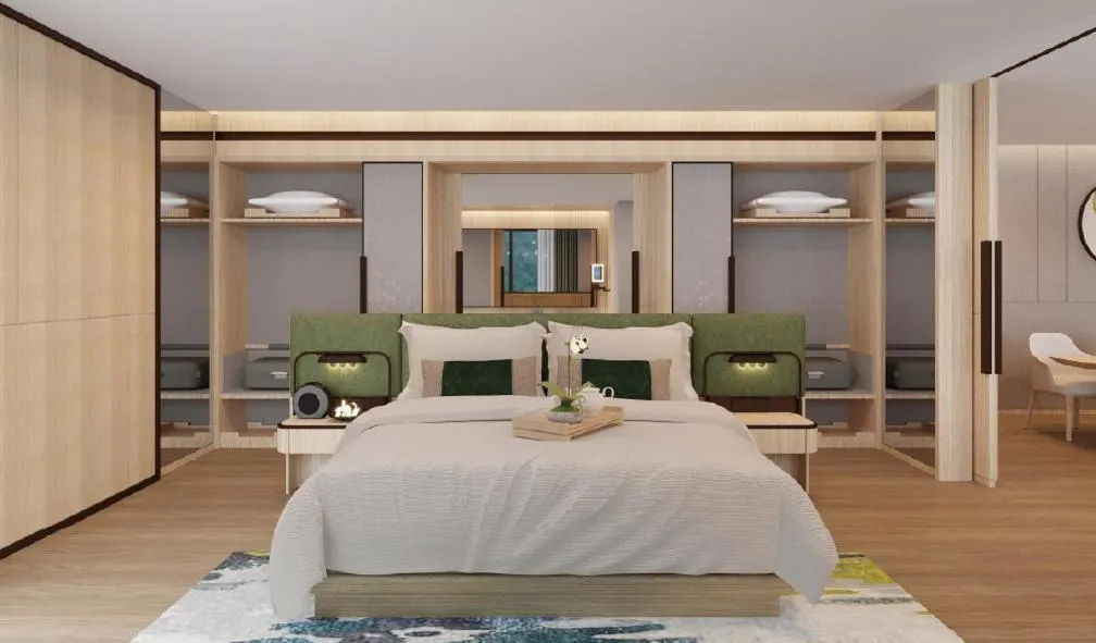 Bed in Royal Tulip Gunung Geulis Resort and Golf