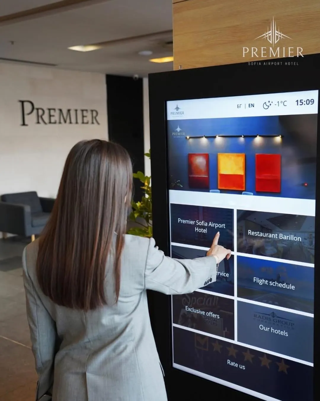 Lobby or reception in Premier Sofia Airport Hotel