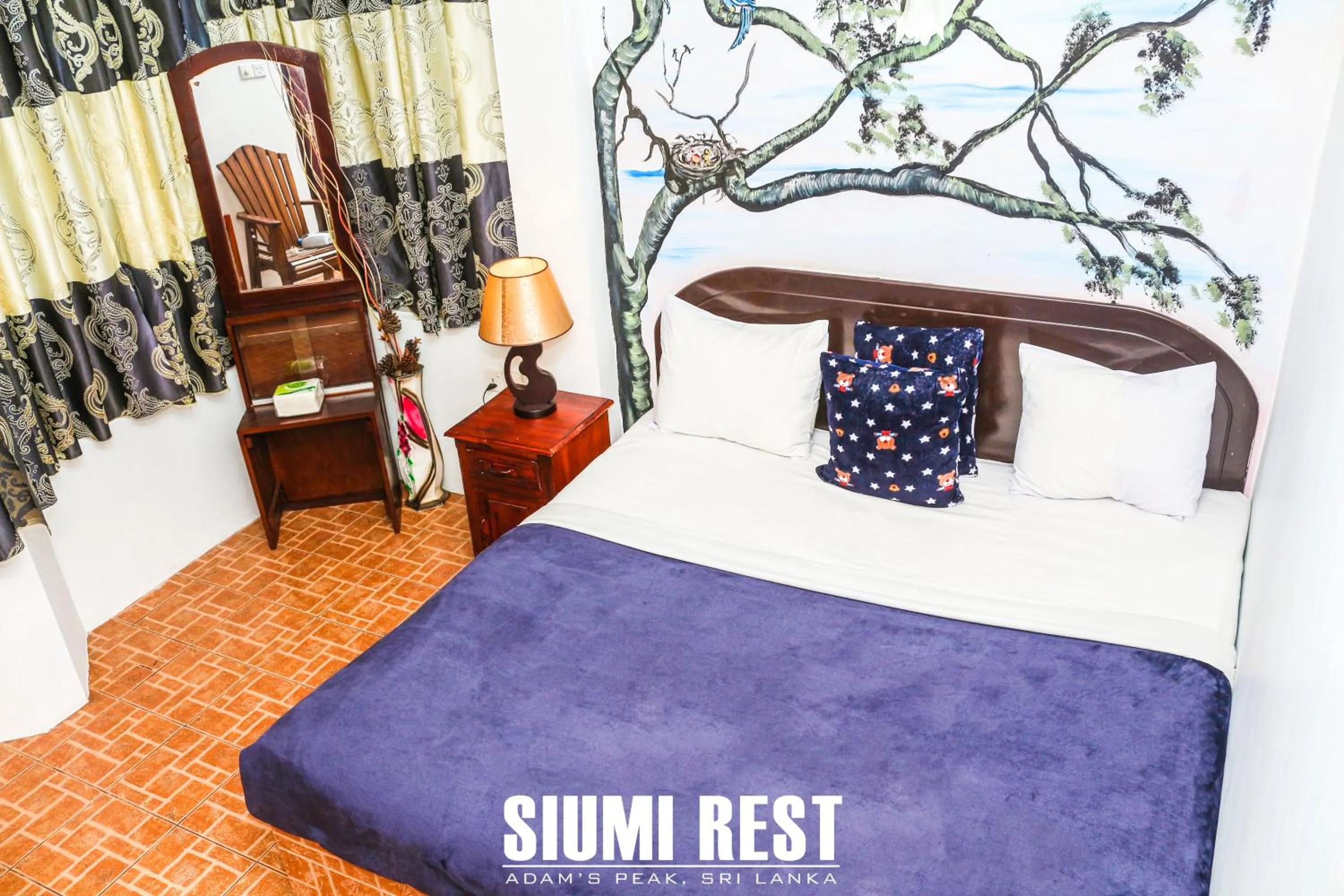 Seating area, Bed in Siumi Rest