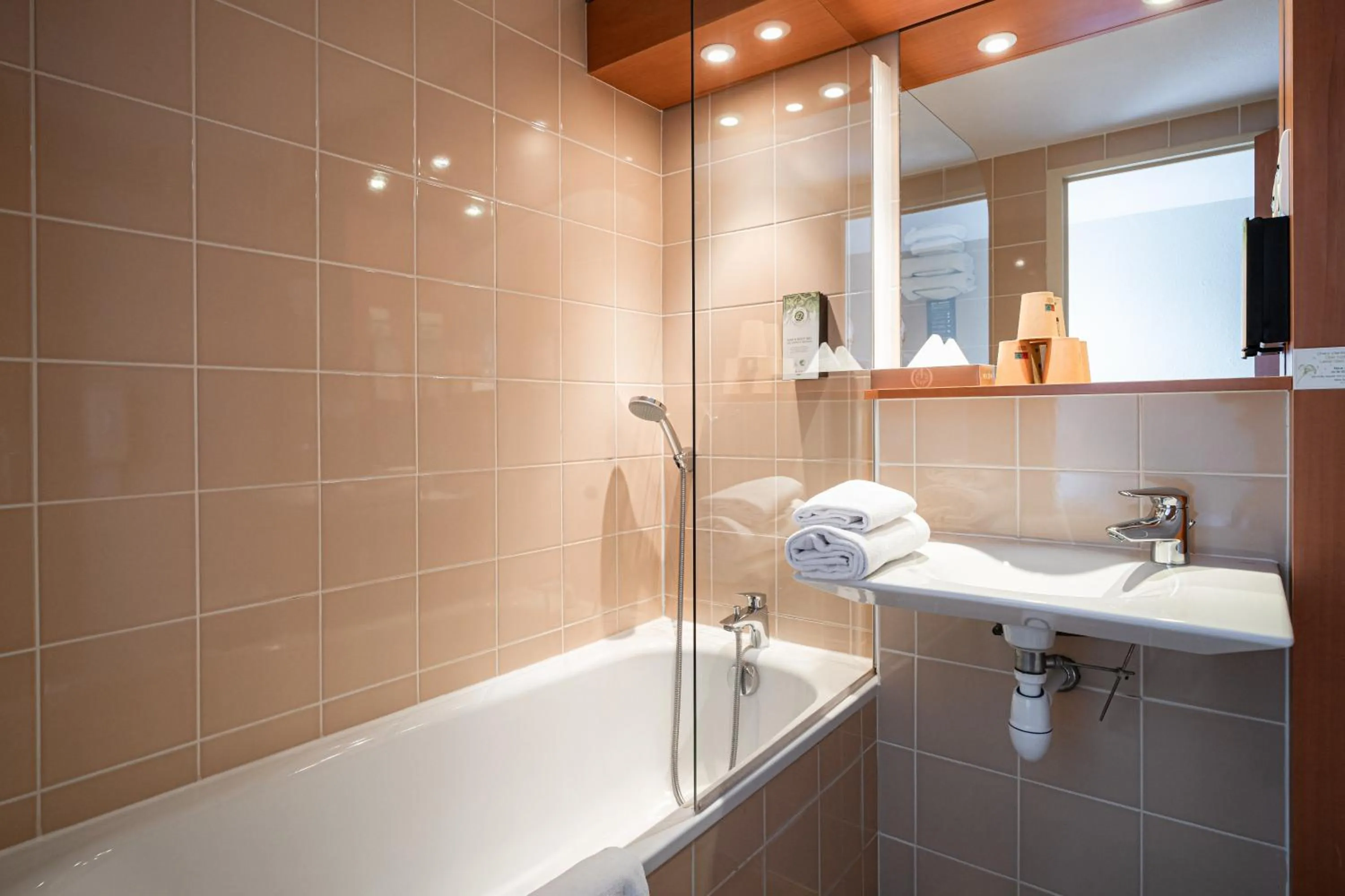 Shower in Kyriad Rennes Nord Hotel