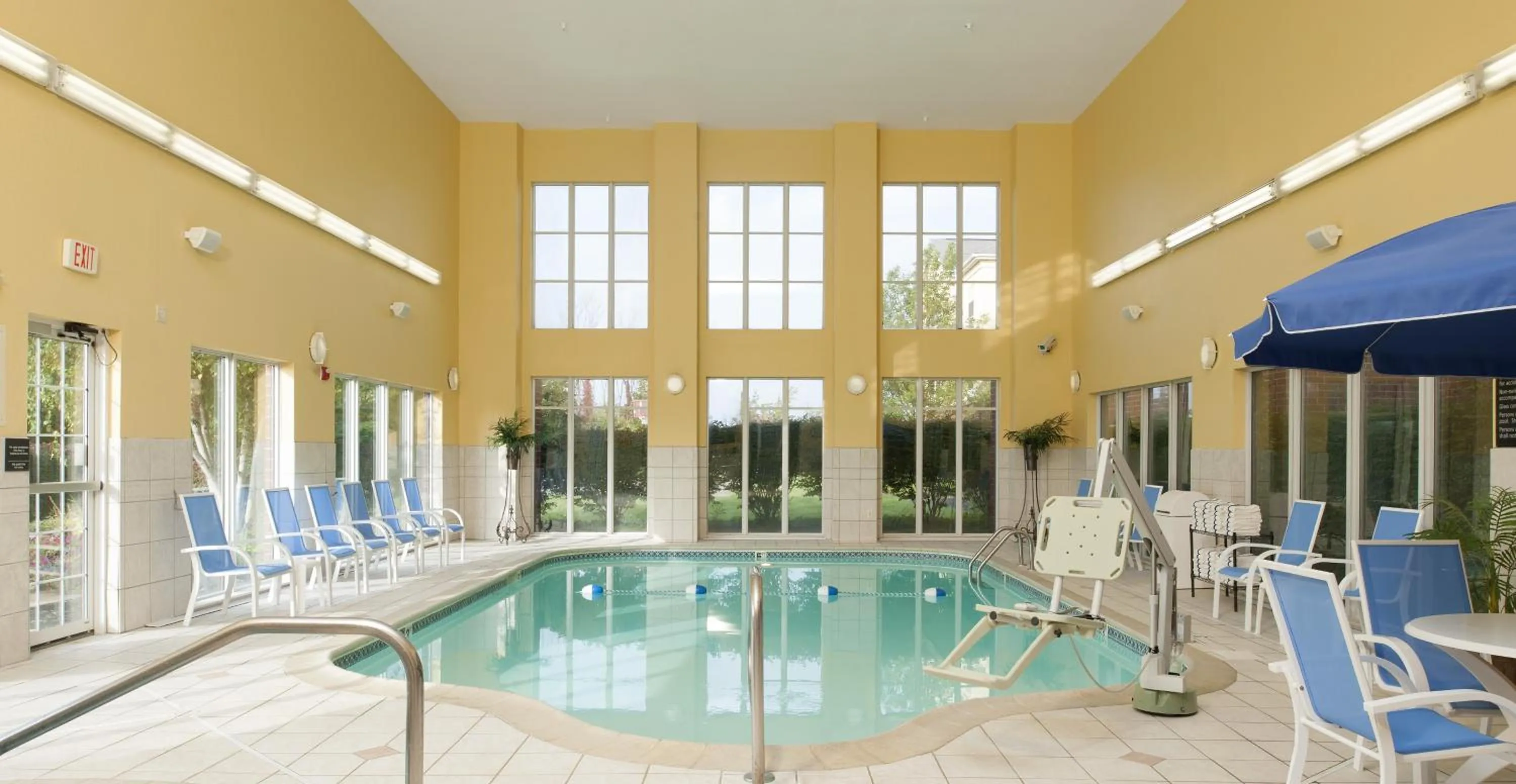 Pool view in Hampton Inn Macomb