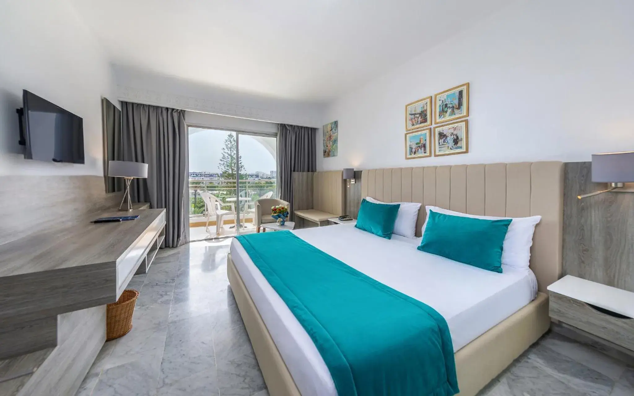 Bed in Hotel Marhaba Beach Bed in Hotel Marhaba Beach