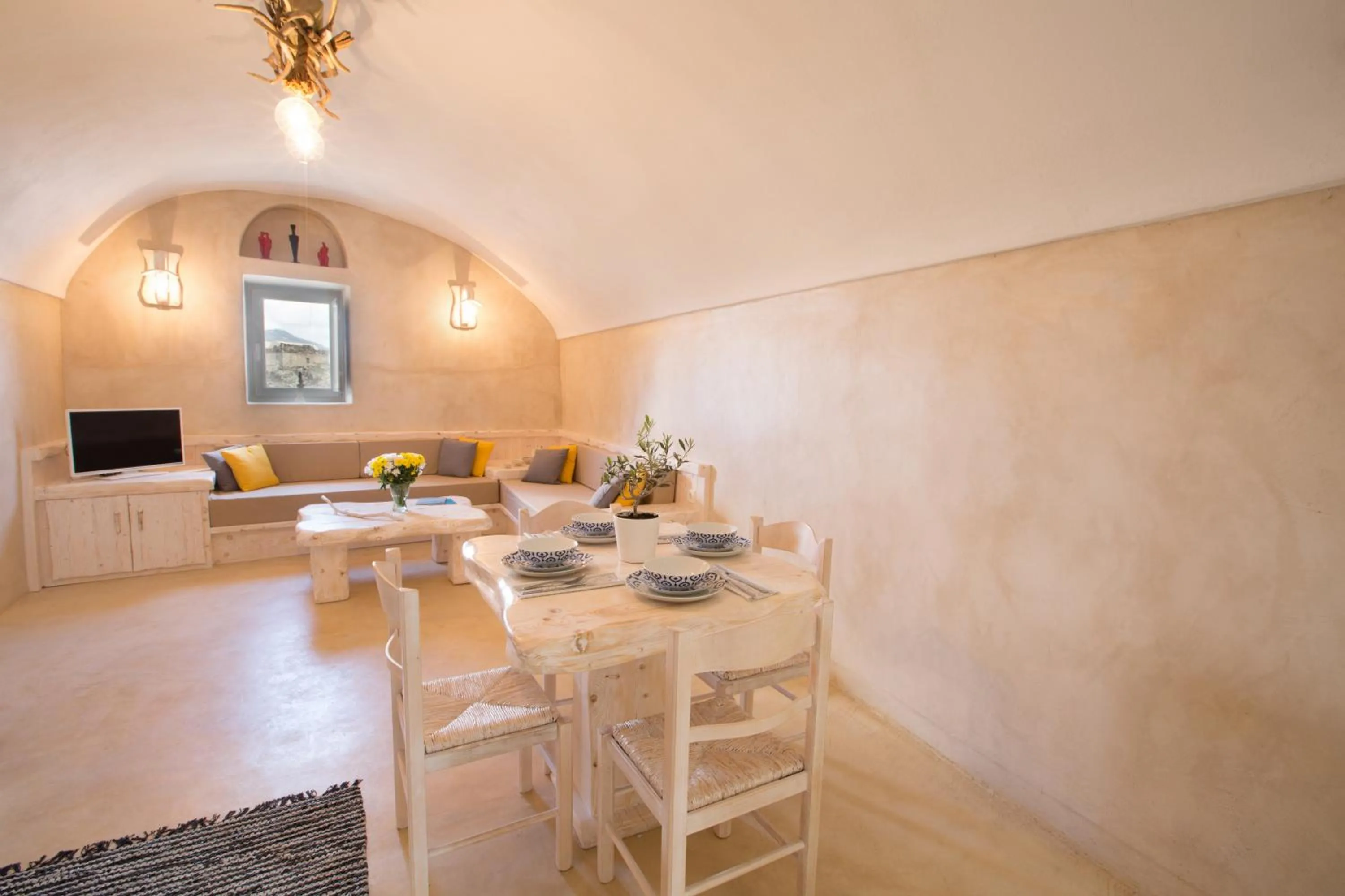 Living room in Love Nest with hot tub, hammam & outdoor cinema