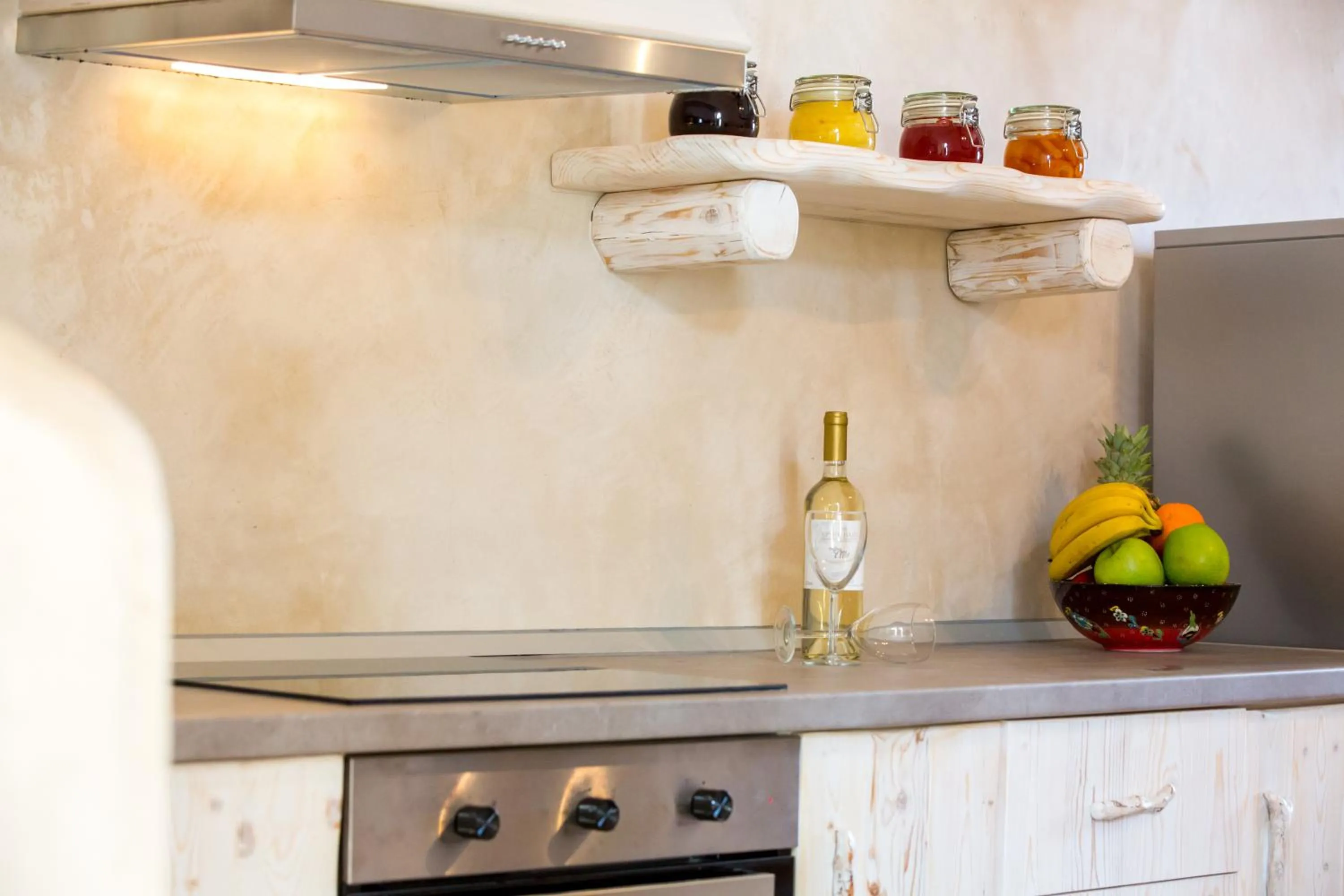 Kitchen or kitchenette in Love Nest with hot tub, hammam & outdoor cinema