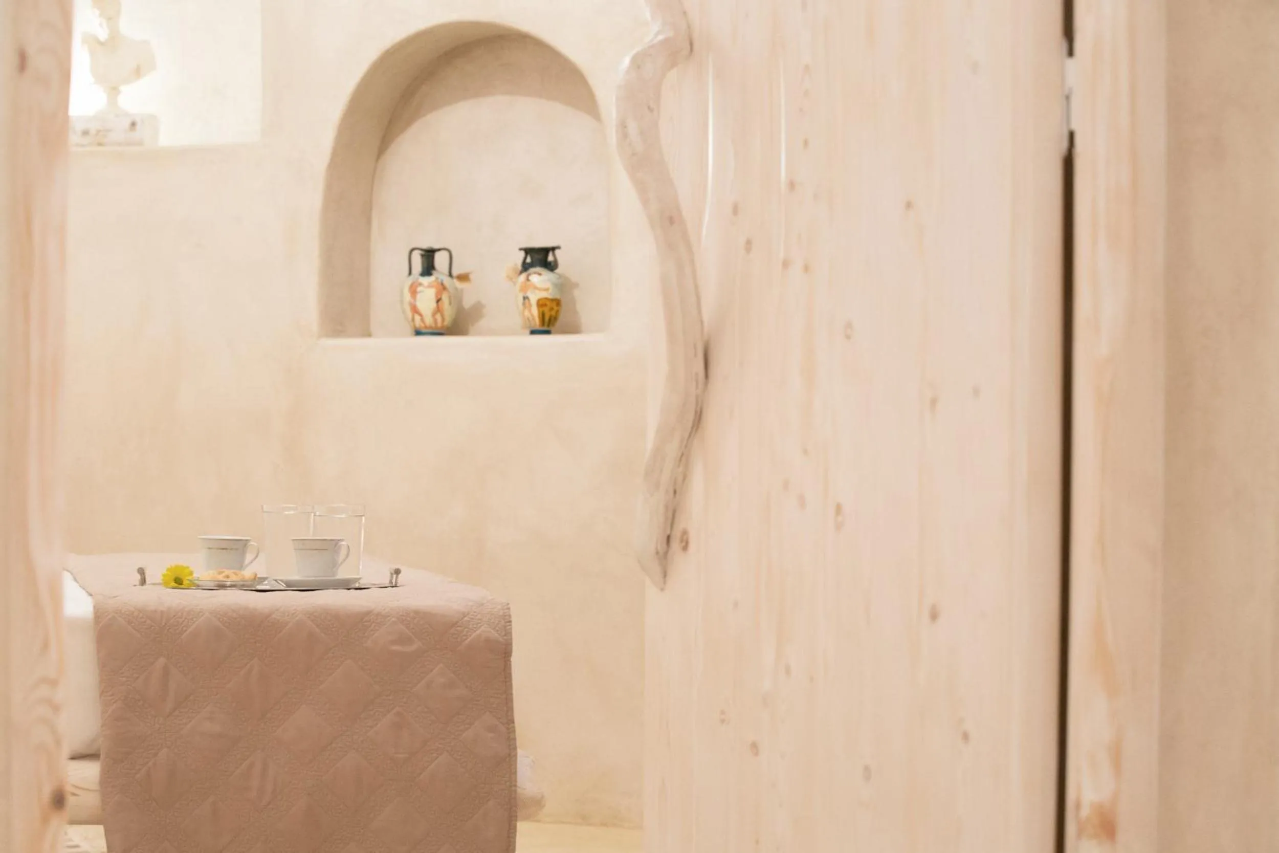 Bedroom in Love Nest with hot tub, hammam & outdoor cinema