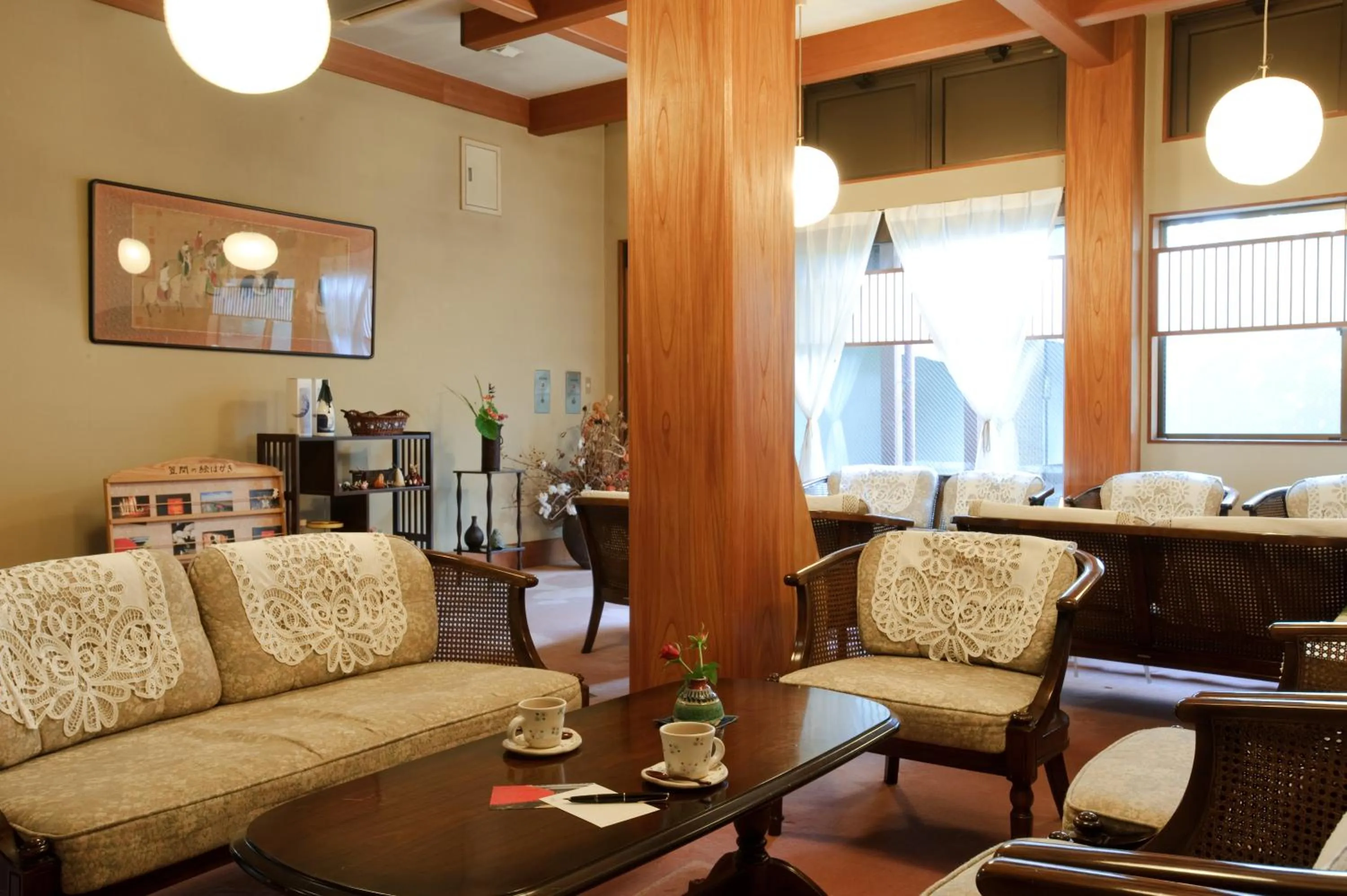 Lobby or reception in Kappo Ryokan Shiroyama