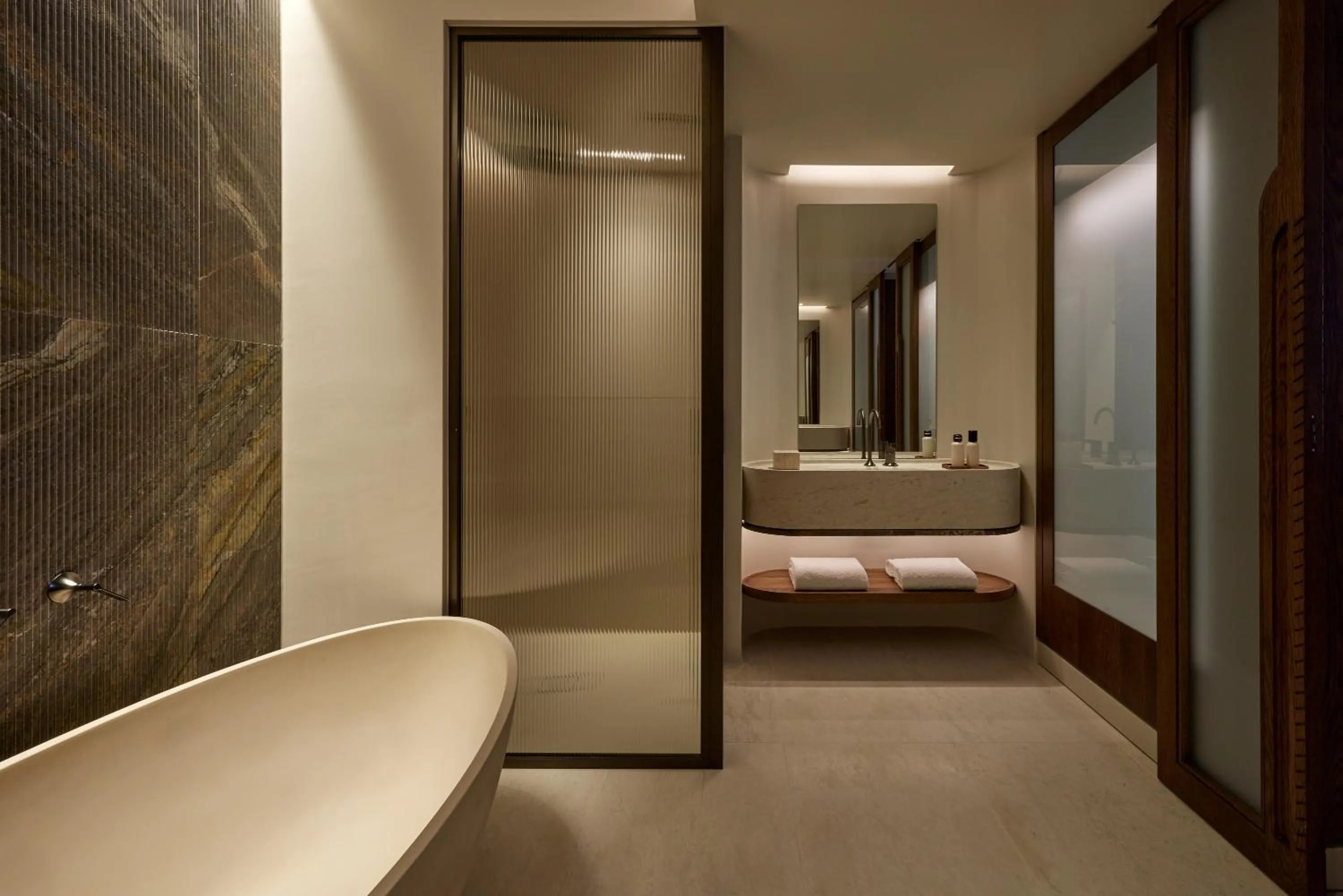 Bathroom, Bed in Daios Cove