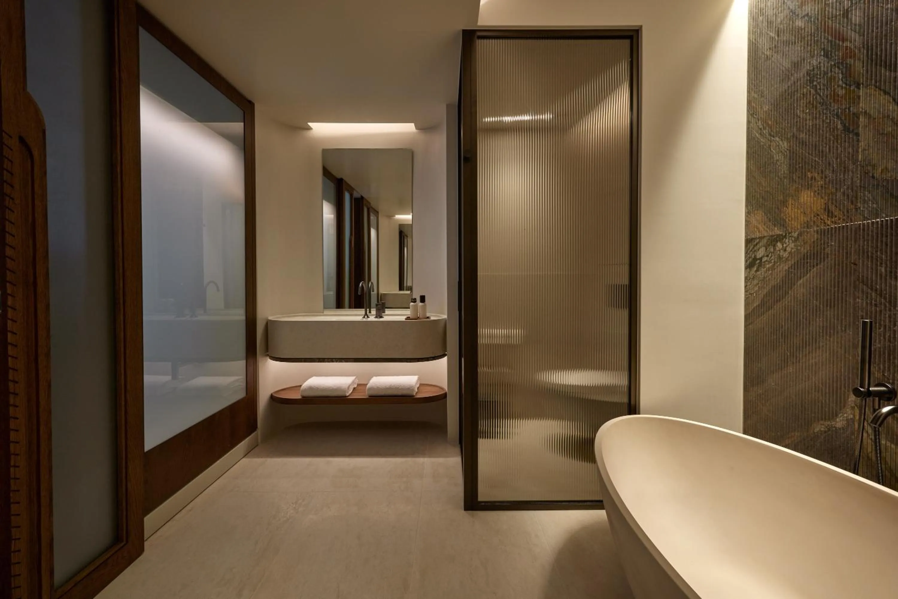 Bathroom, Bed in Daios Cove