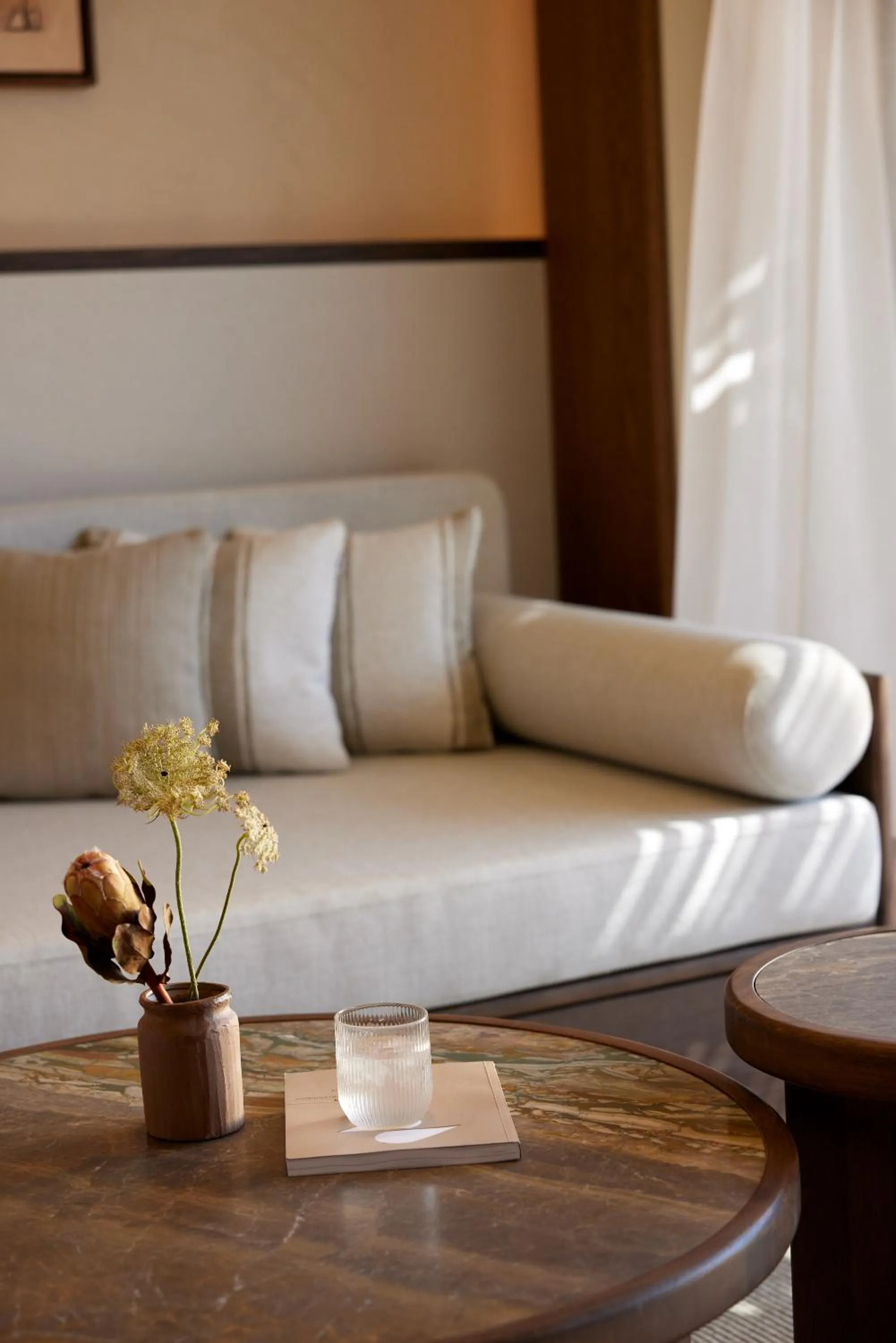 Seating area in Daios Cove