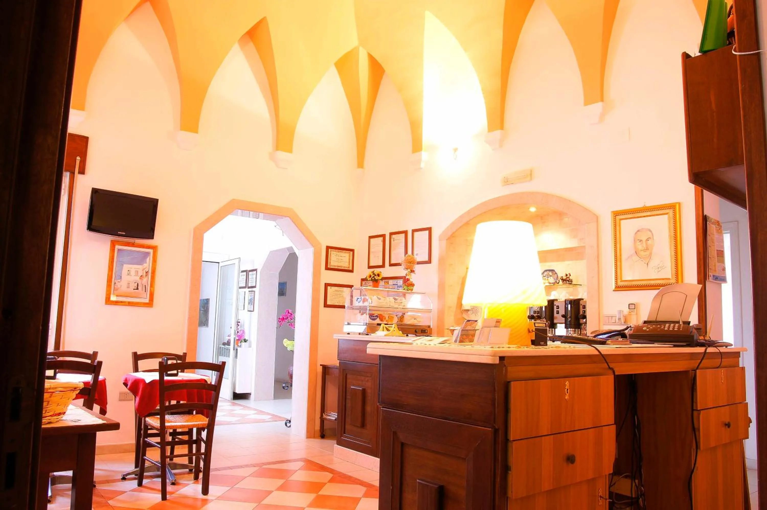 Lobby or reception in Albergo Vittoria