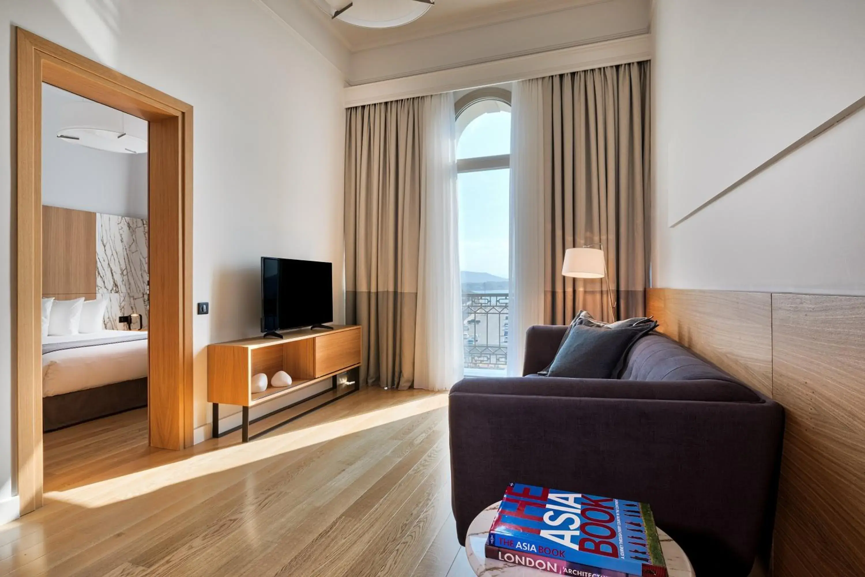 Living room, Bed in Aegli Hotel Volos Living room, Bed in Aegli Hotel Volos