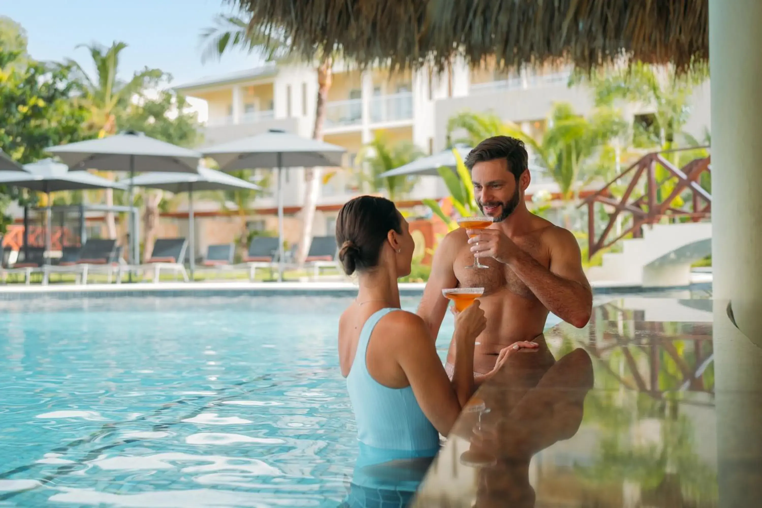 Pool view in Dreams Royal Beach Punta Cana - All Inclusive Pool view in Dreams Royal Beach Punta Cana - All Inclusive