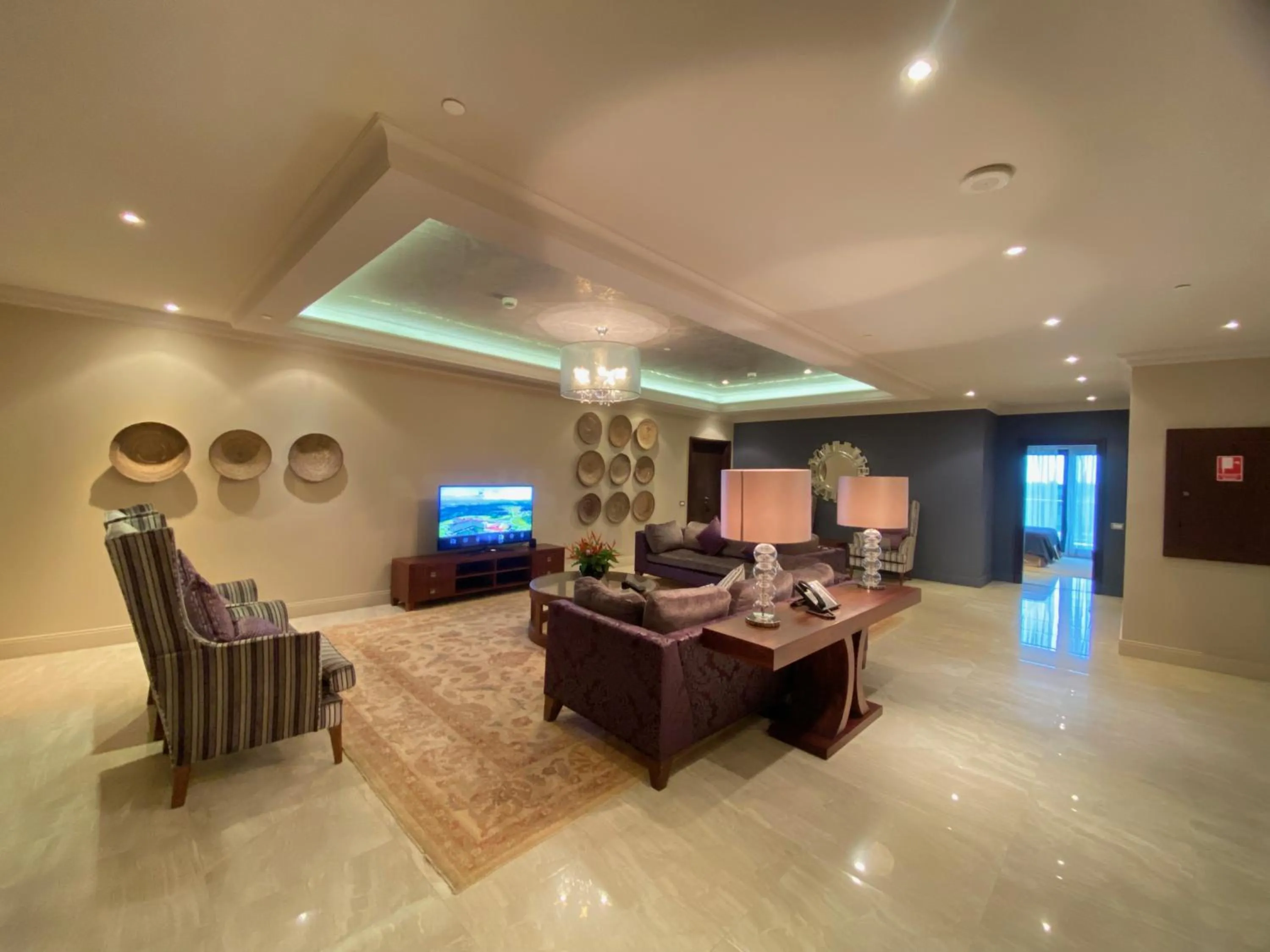 Seating area in Grand Hotel Djibloho