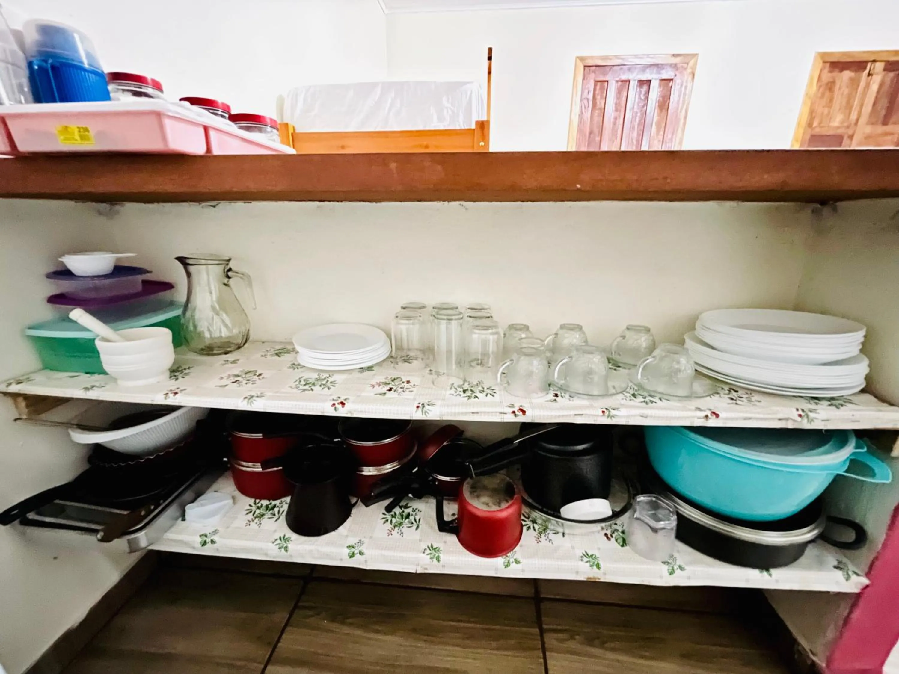 Communal kitchen in Pousada Aquarela