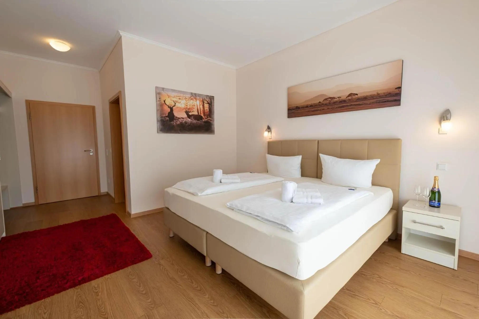 Photo of the whole room, Bed in Kraichgauhotel