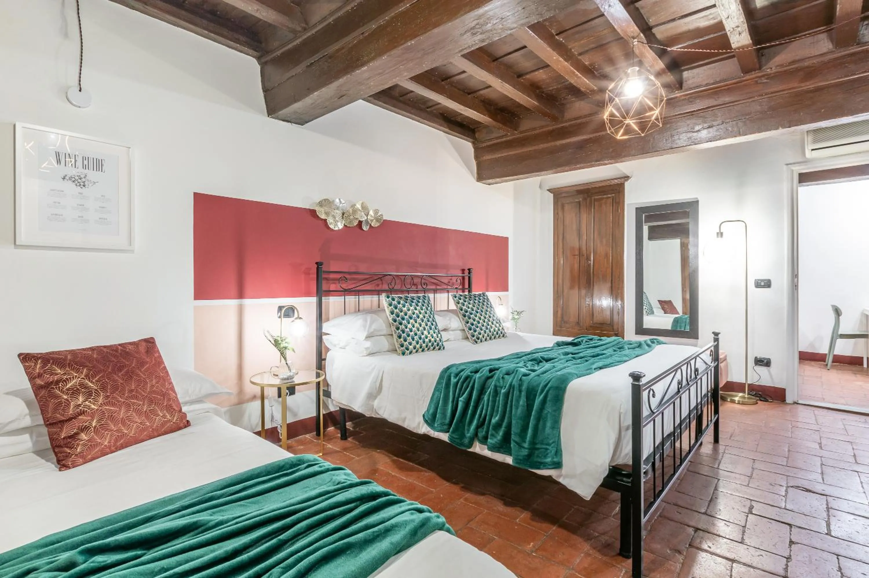 Bedroom, Bed in Wine Apartments Florence Ciliegiolo