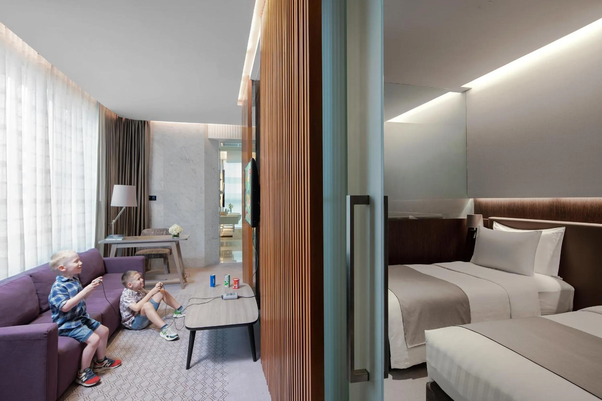 Living room, Bed in Lancaster Bangkok