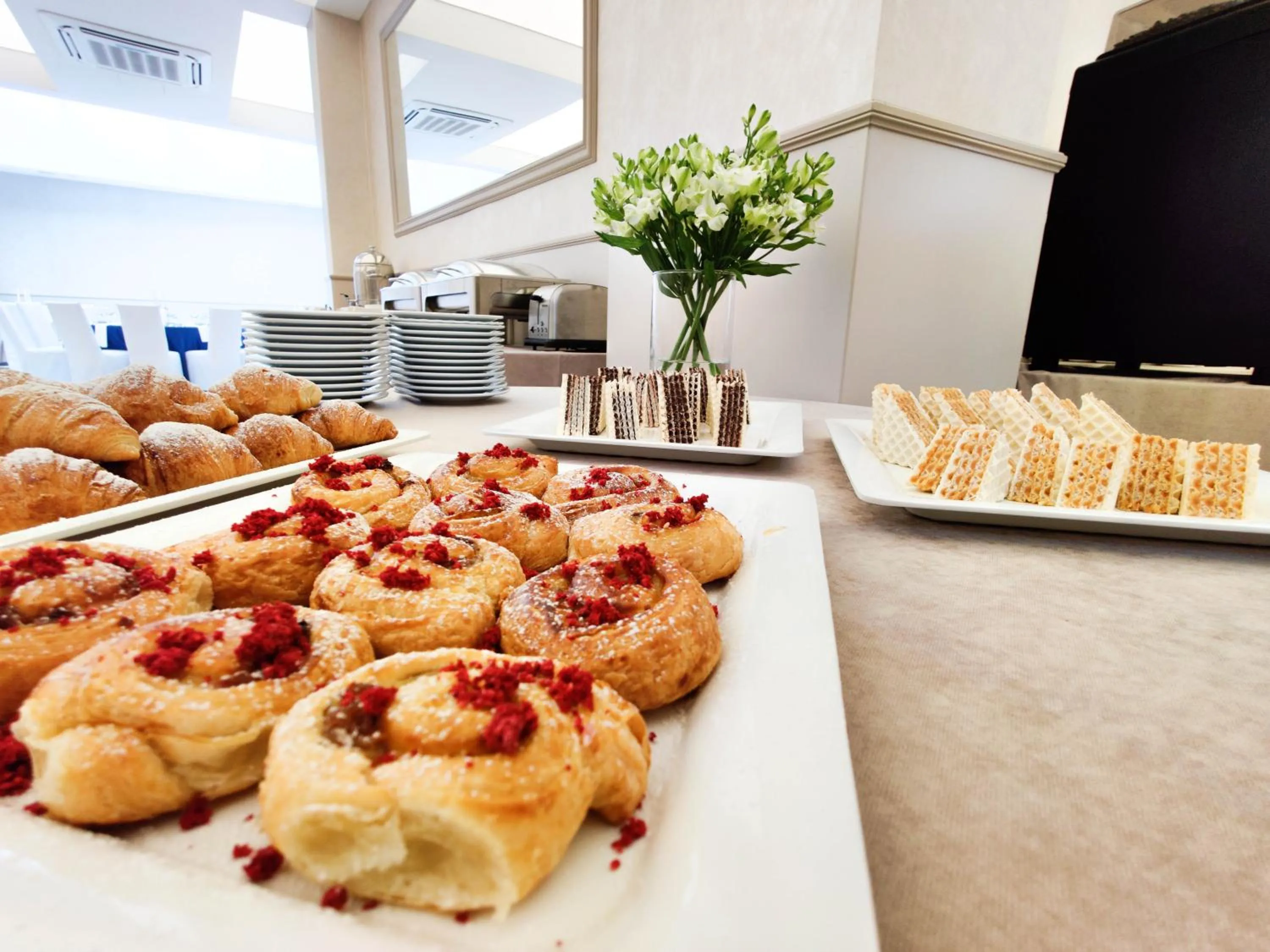 Food close-up in 70s Guest room
