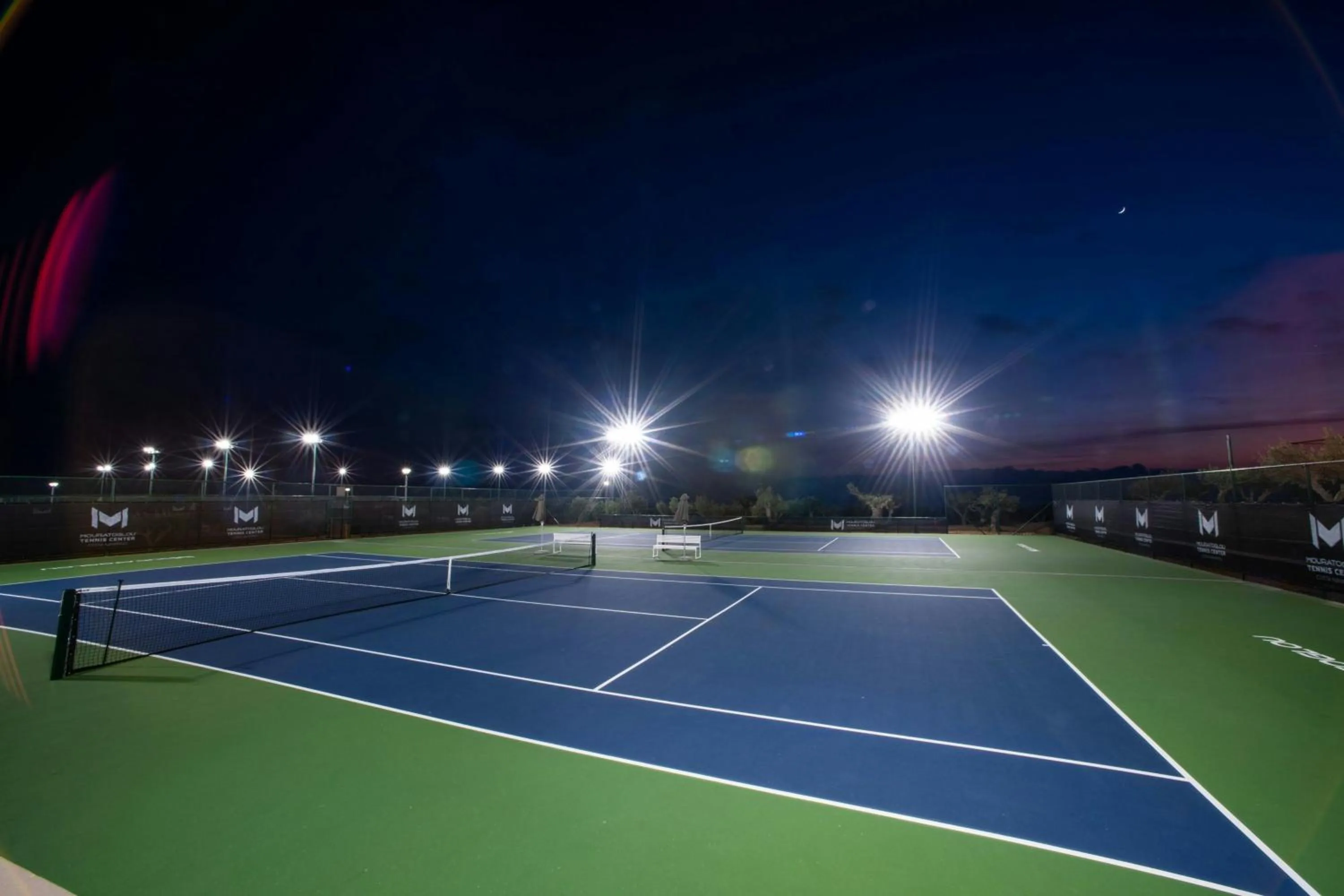 Tennis court in The Romanos, a Luxury Collection Resort, Costa Navarino